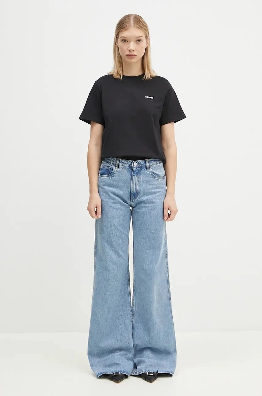 Хлопковая футболка свободного кроя с логотипом - фото 5