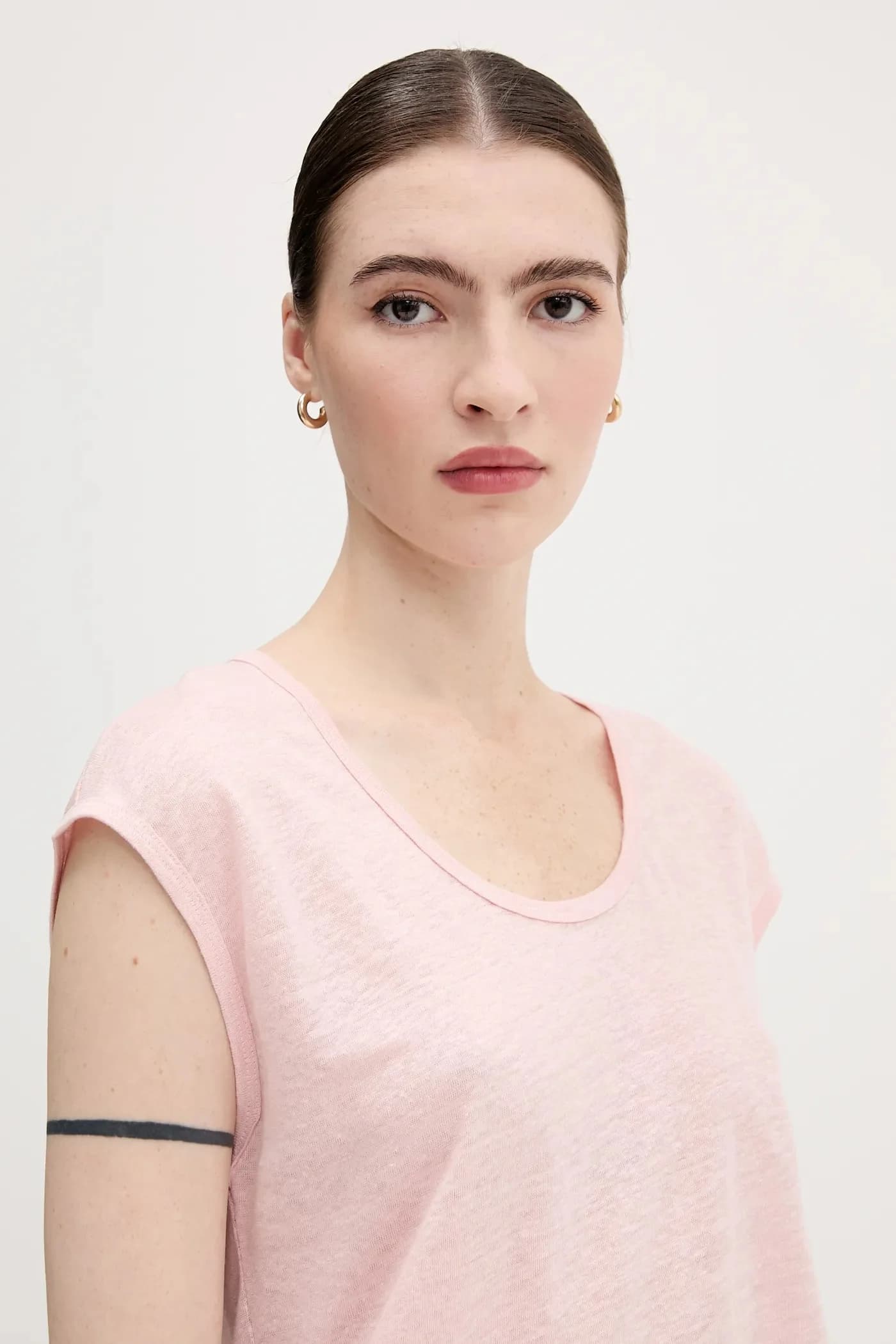 Льняная футболка - фото 4