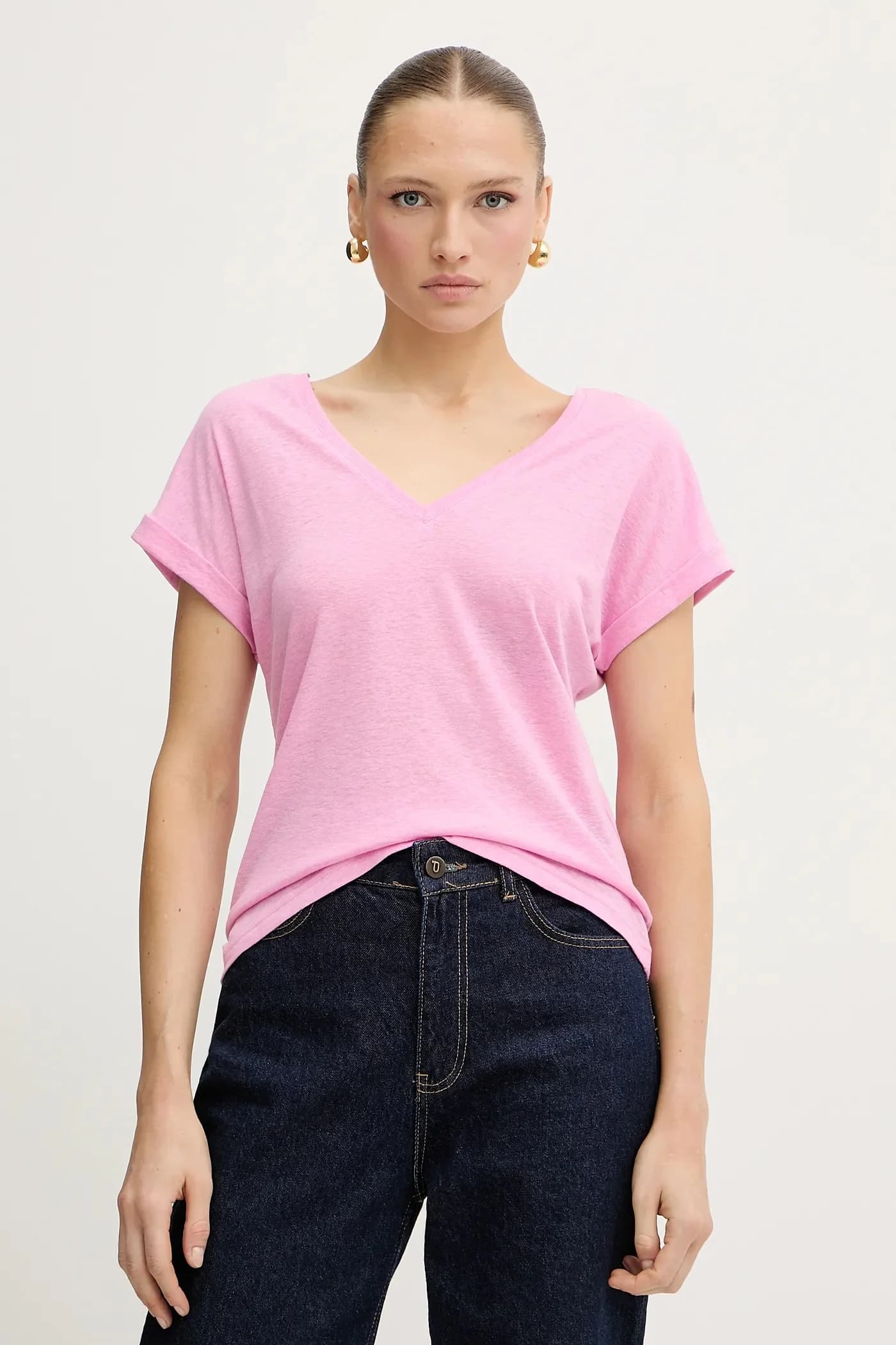 Футболка из смесового льна - фото 3