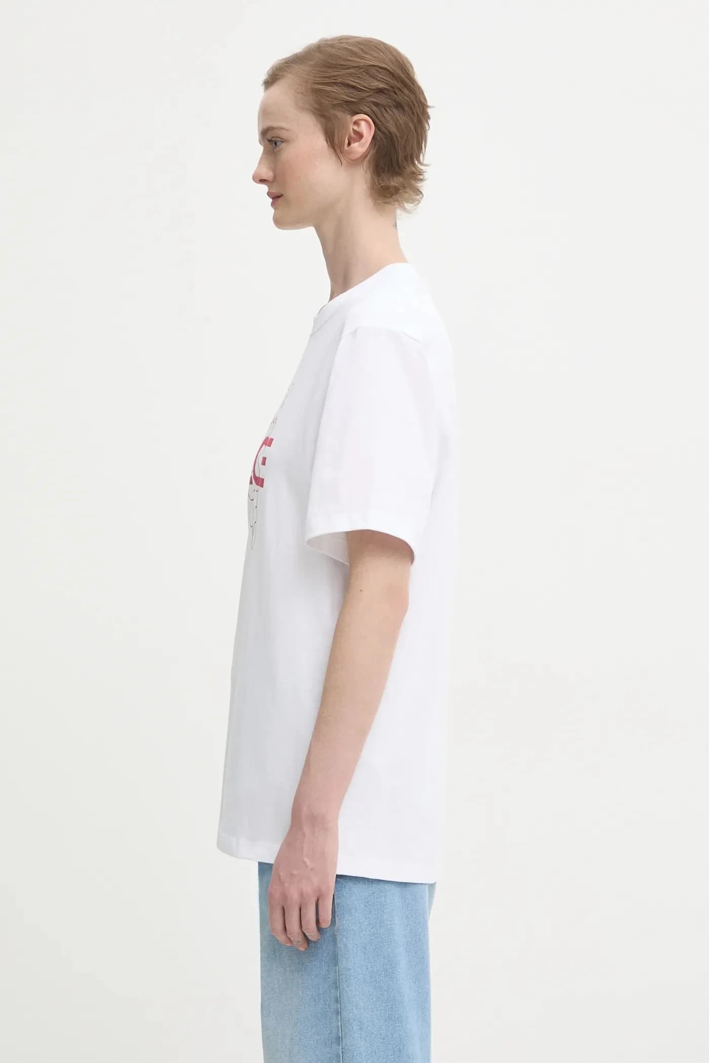 Футболка из обычного хлопка с принтом Kissing Angels Love - фото 2