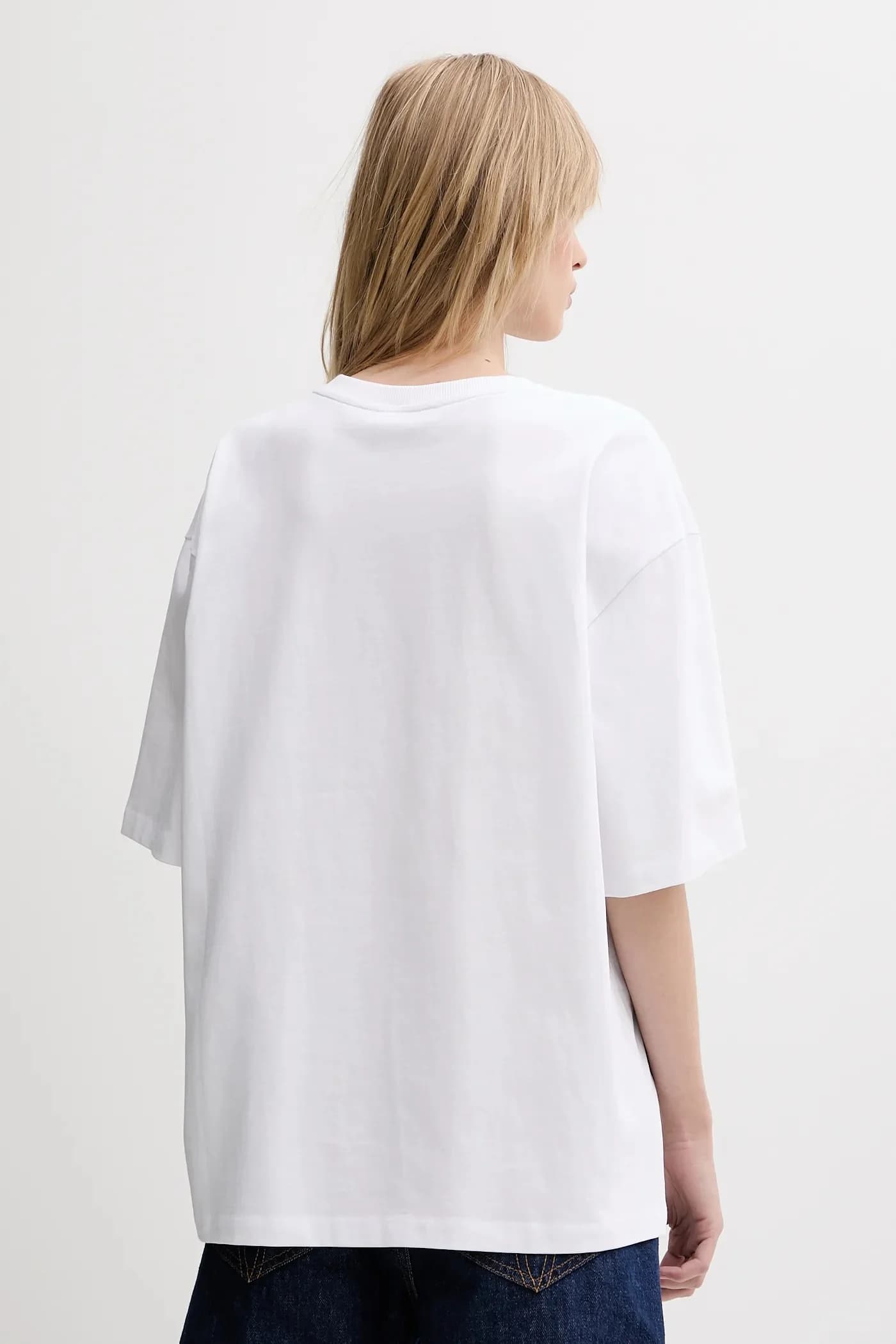 Хлопковая футболка Белая футболка свободного кроя с принтом Dreaming 1967 - фото 3