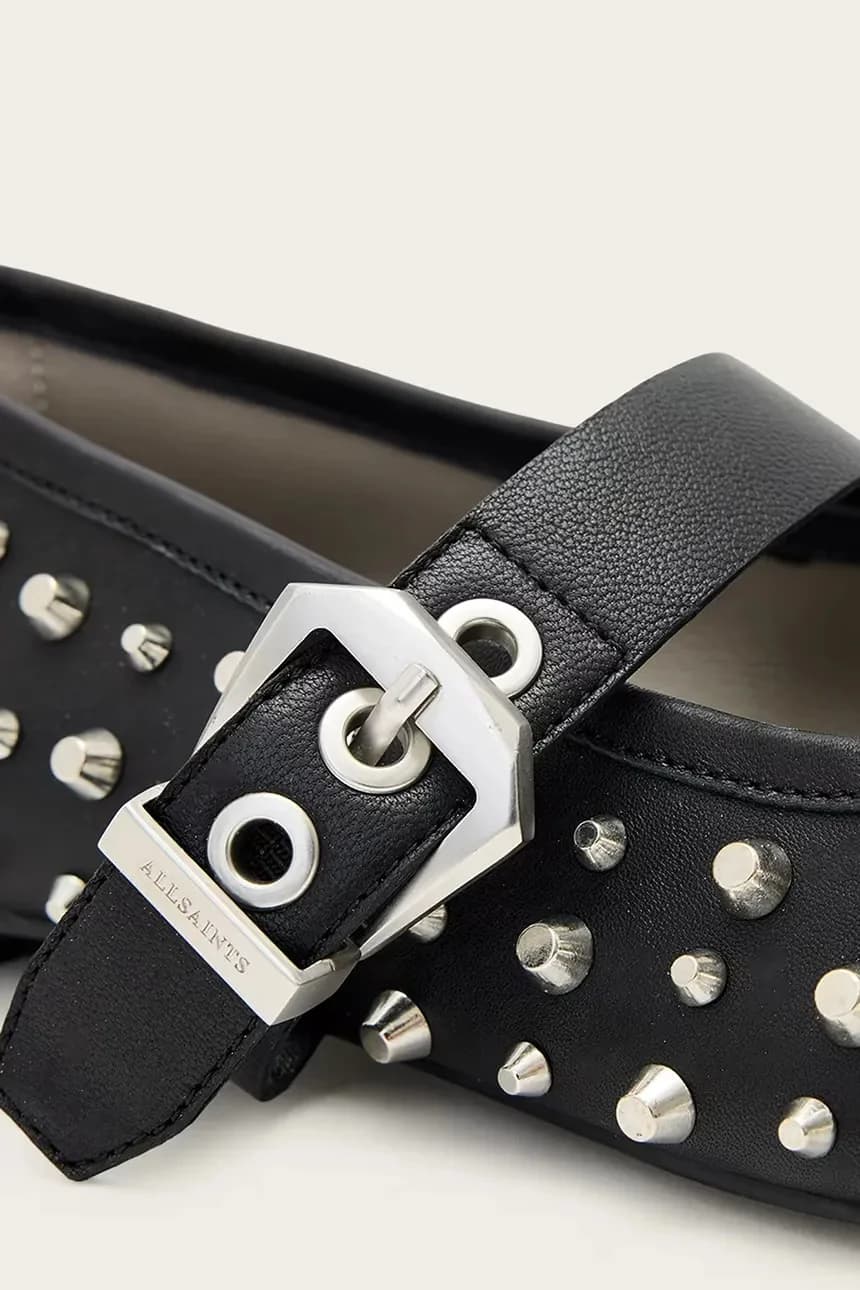 Кожаные балетки Holly Stud Shoe - фото 4