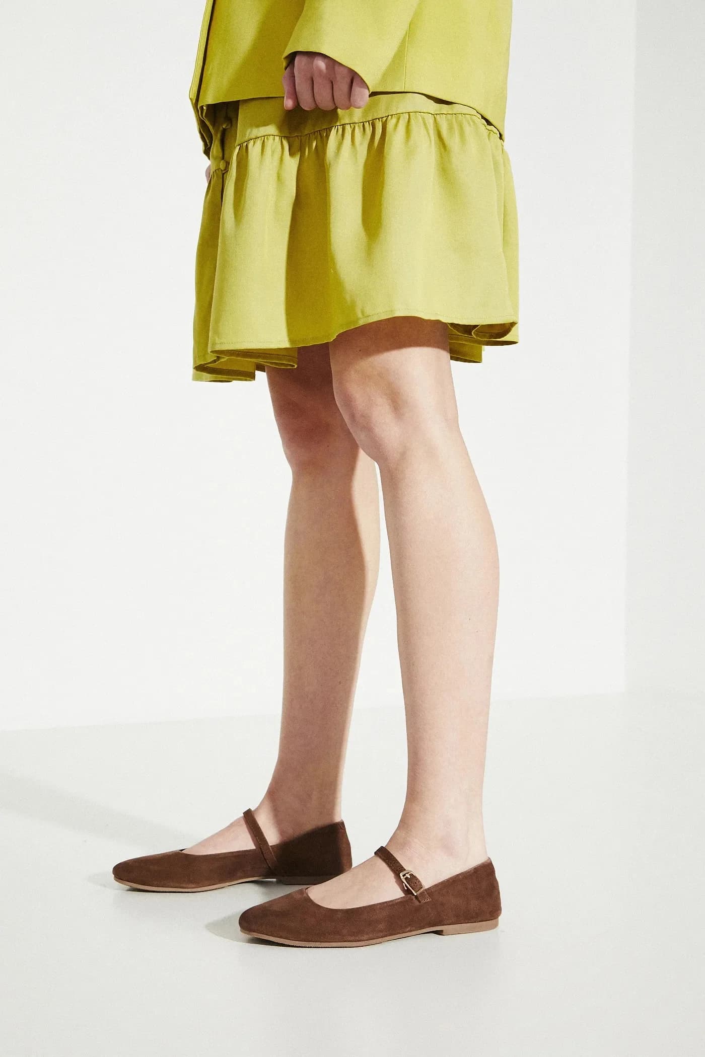 Замшевые балетки - фото 8