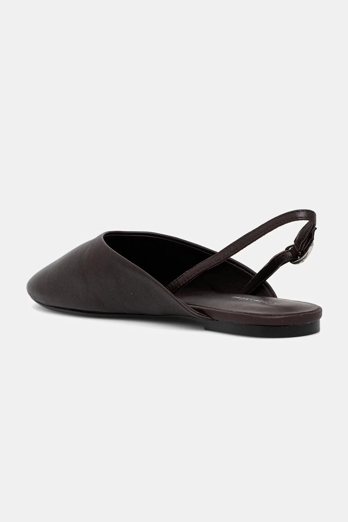 Кожаные балетки OBLIQUE BALLERINA SLINGBACK LTH - фото 3