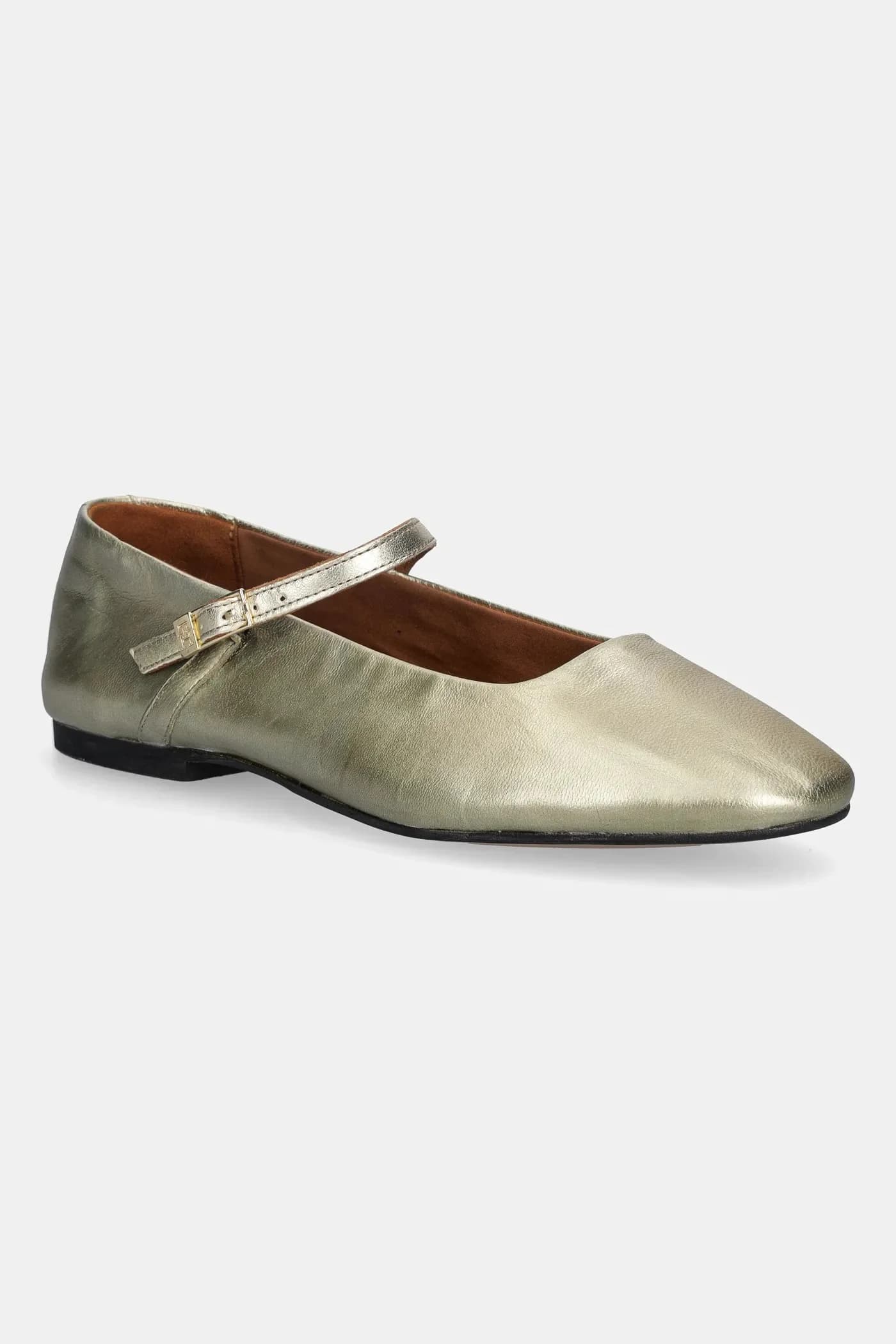 HILFIGER GOLD BALLERINAS кожаные балетки