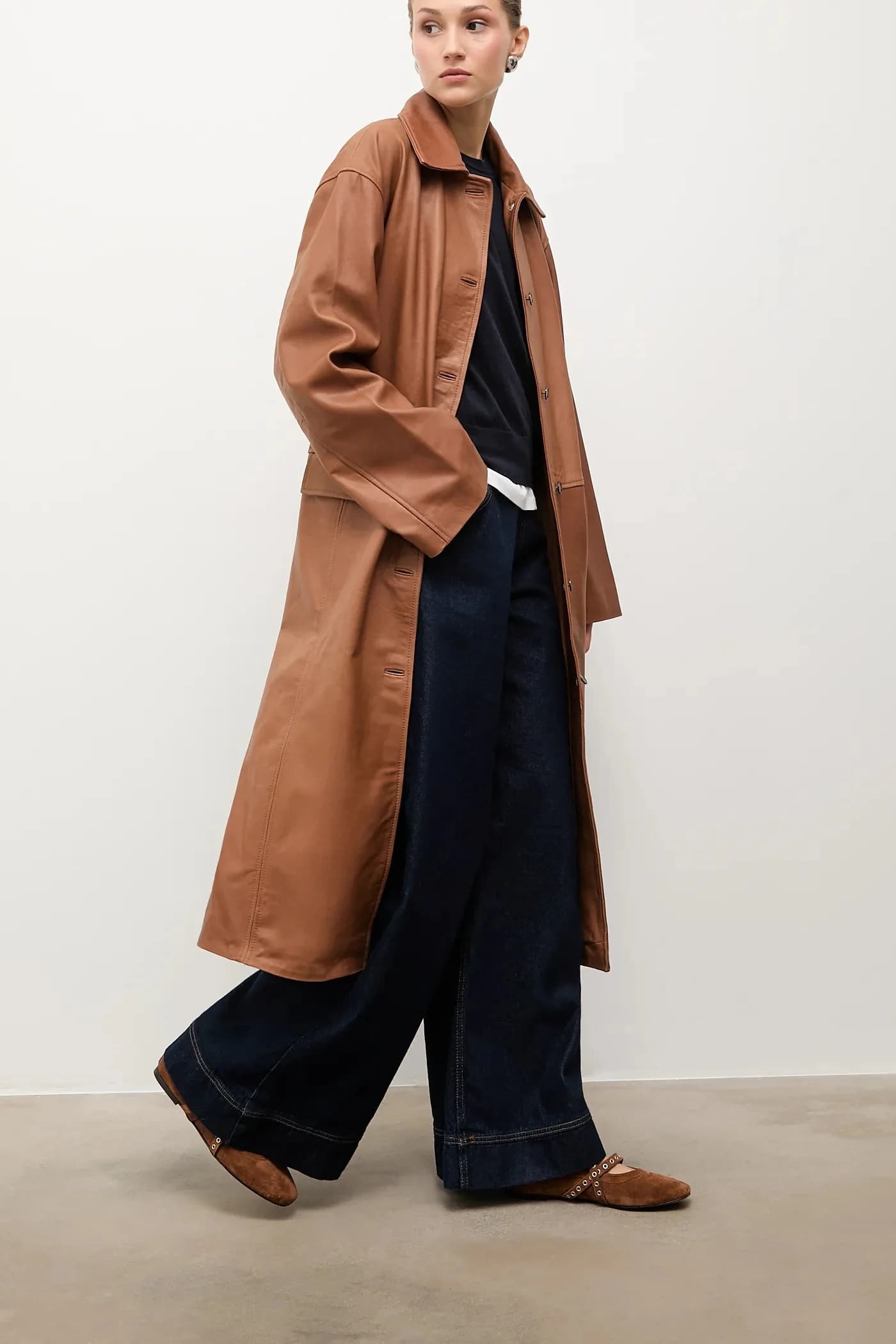 Замшевые балетки - фото 7