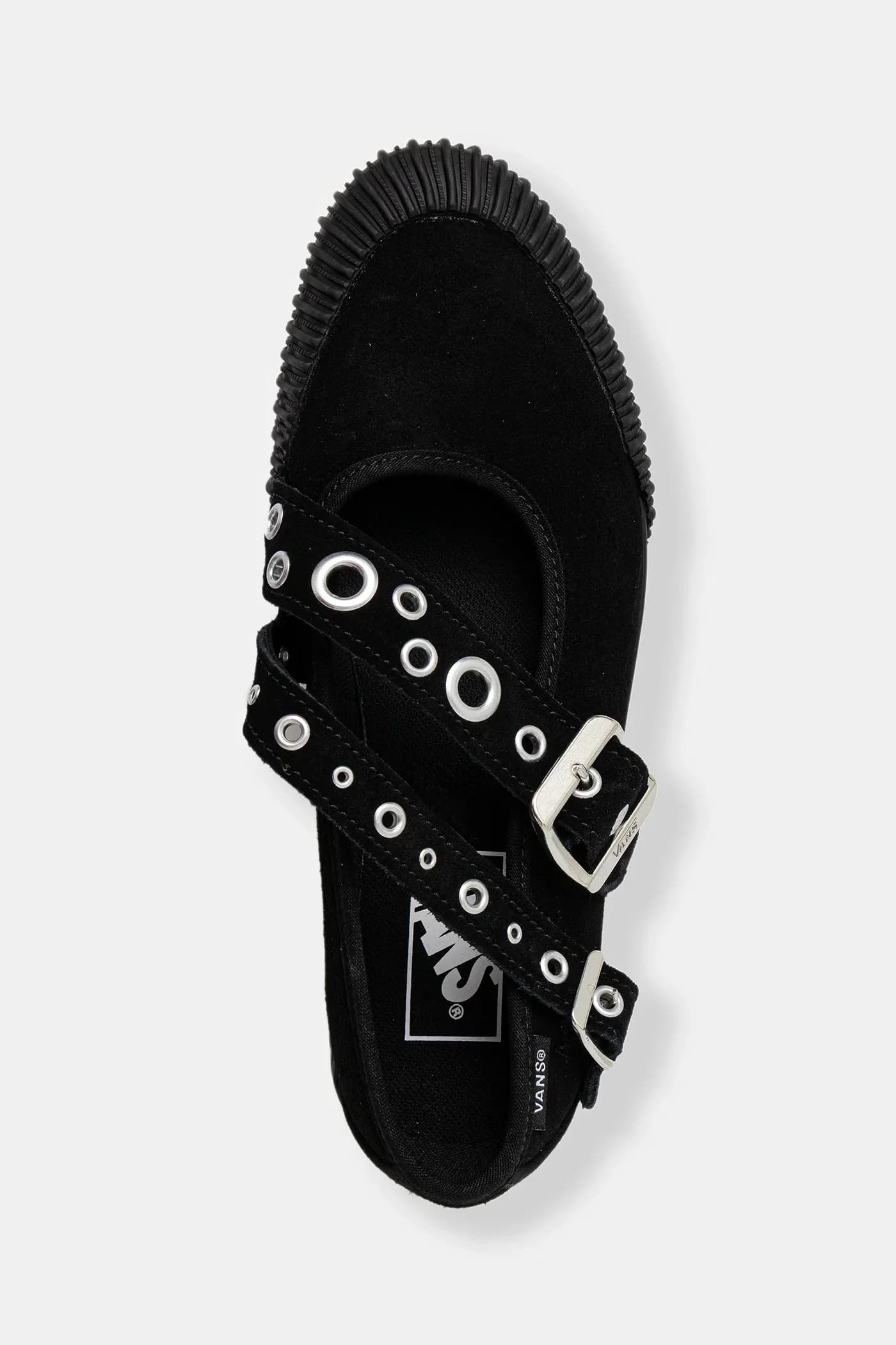 Замшевые балетки Mary Jane с ремешками - фото 4