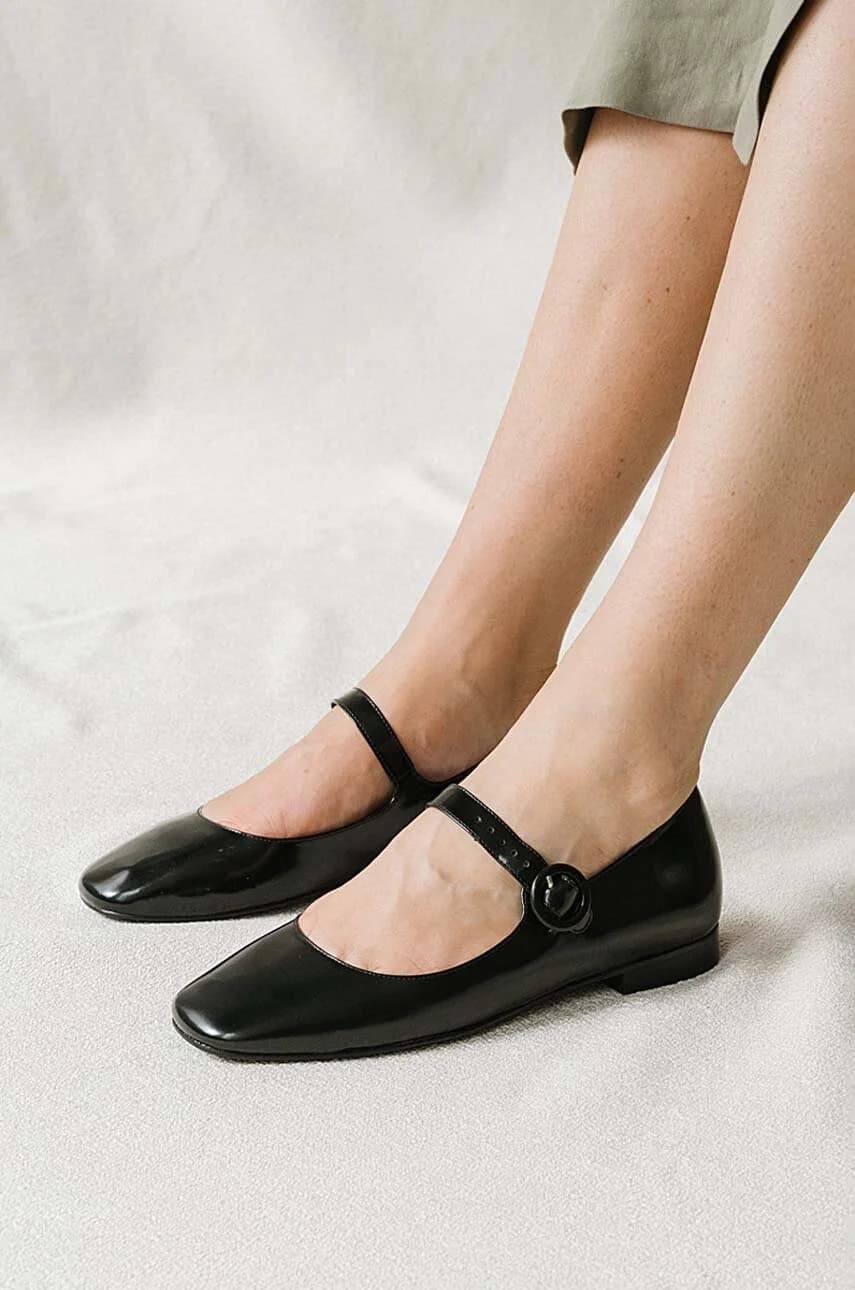 Кожаные балетки DAURINE CUIR GLACE - фото 5