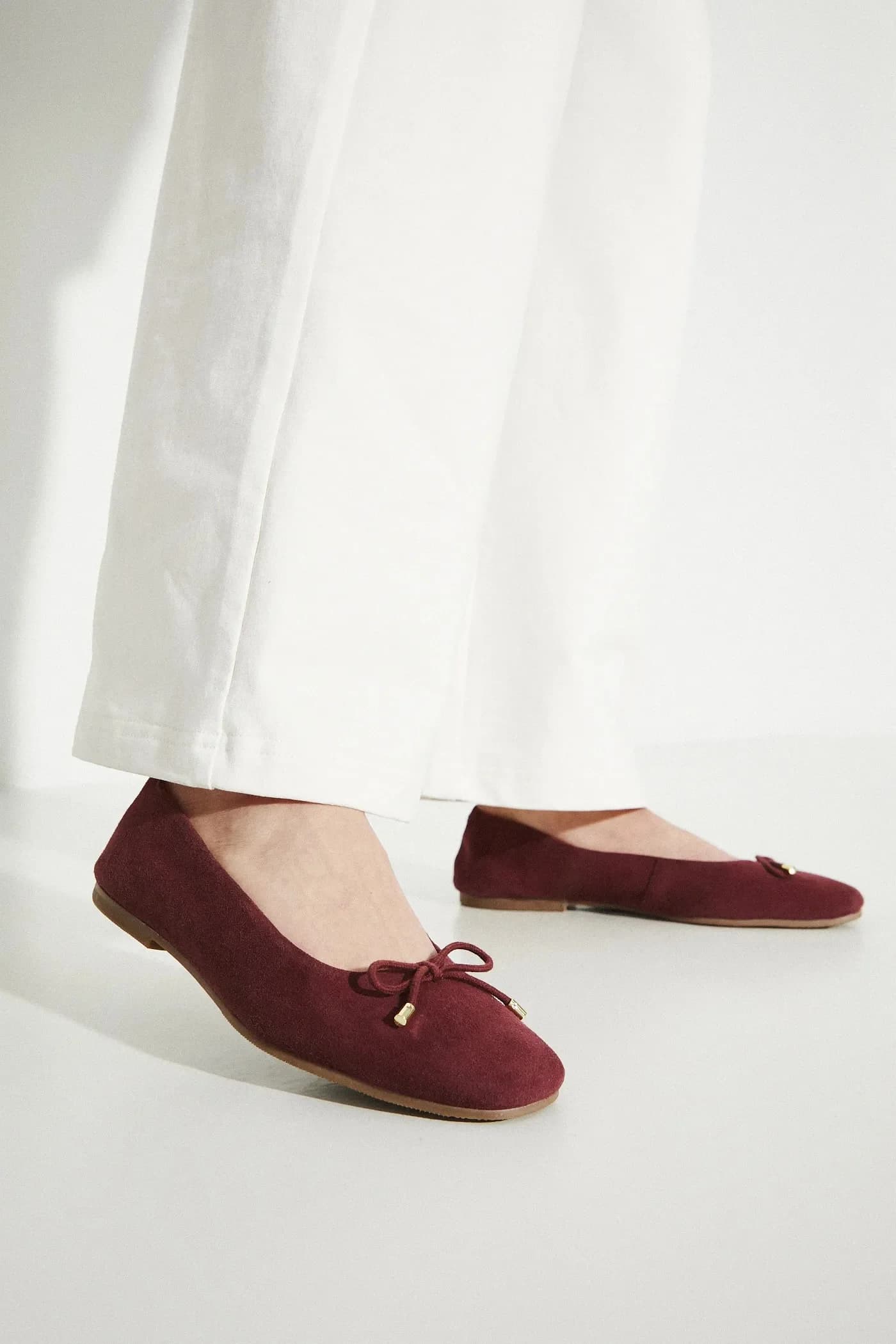 Замшевые балетки