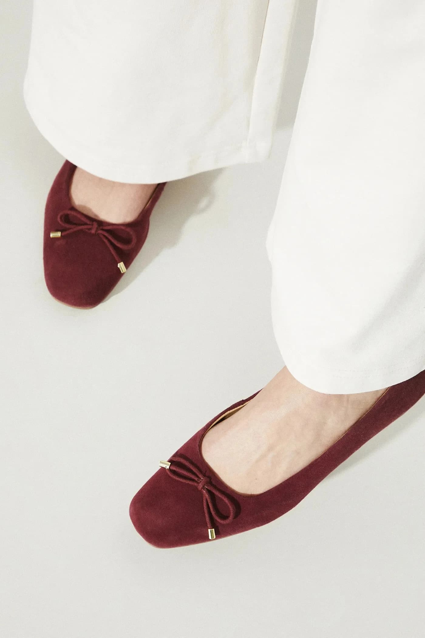 Замшевые балетки - фото 8