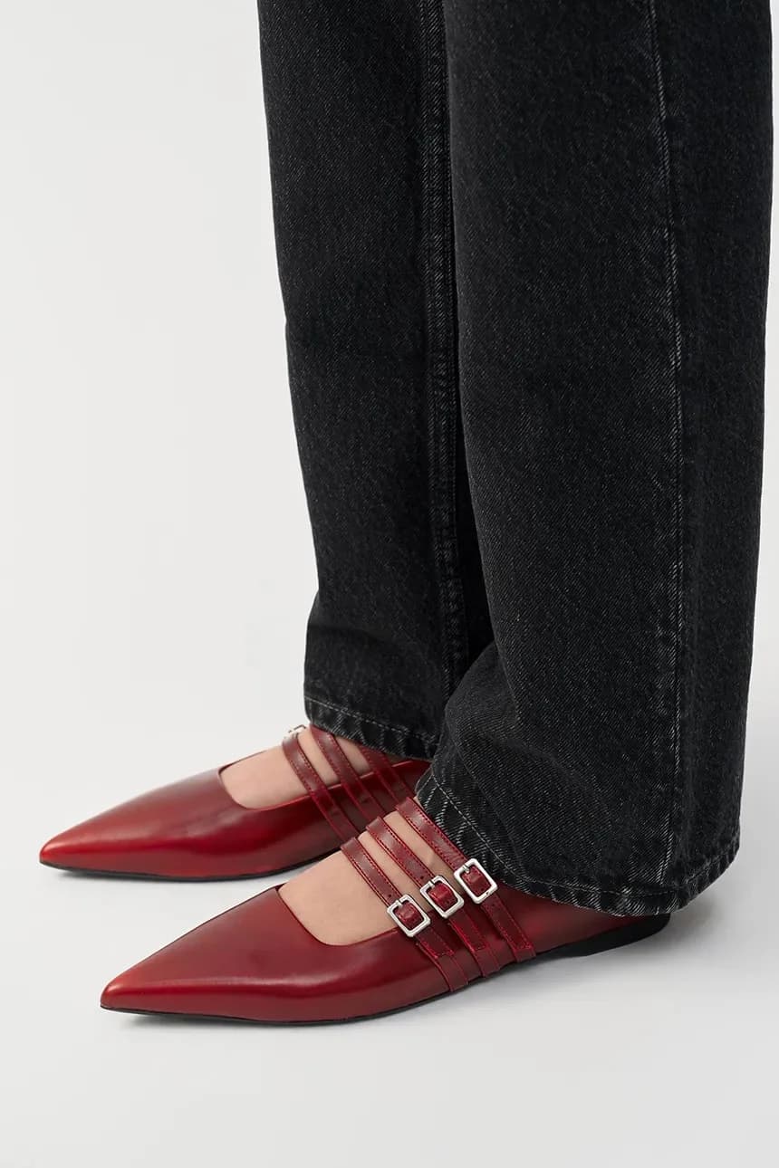 Кожаные балетки HERMINE - фото 6