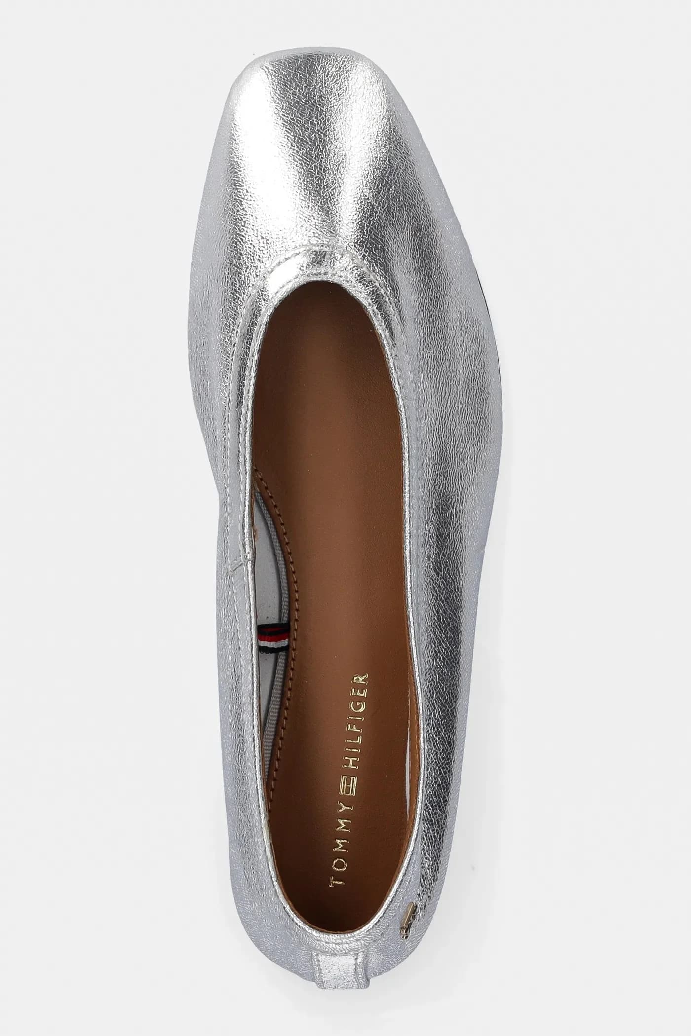 Кожаные балетки SOFT METAL LTHR BALLERINA NO BOW - фото 3