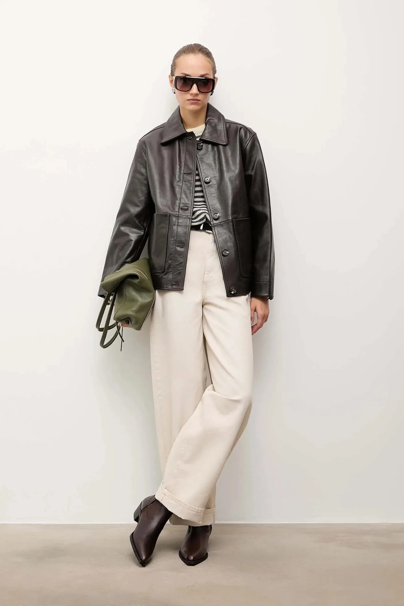 Кожаные ботильоны - фото 7