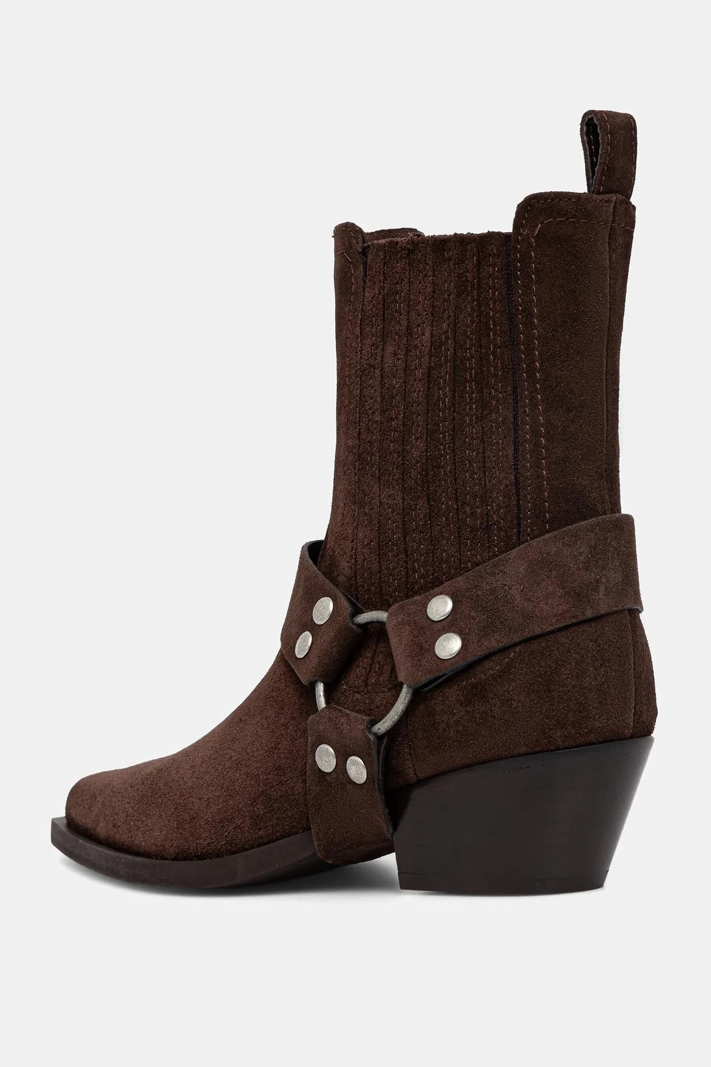 Замшевые ботинки челси - фото 4