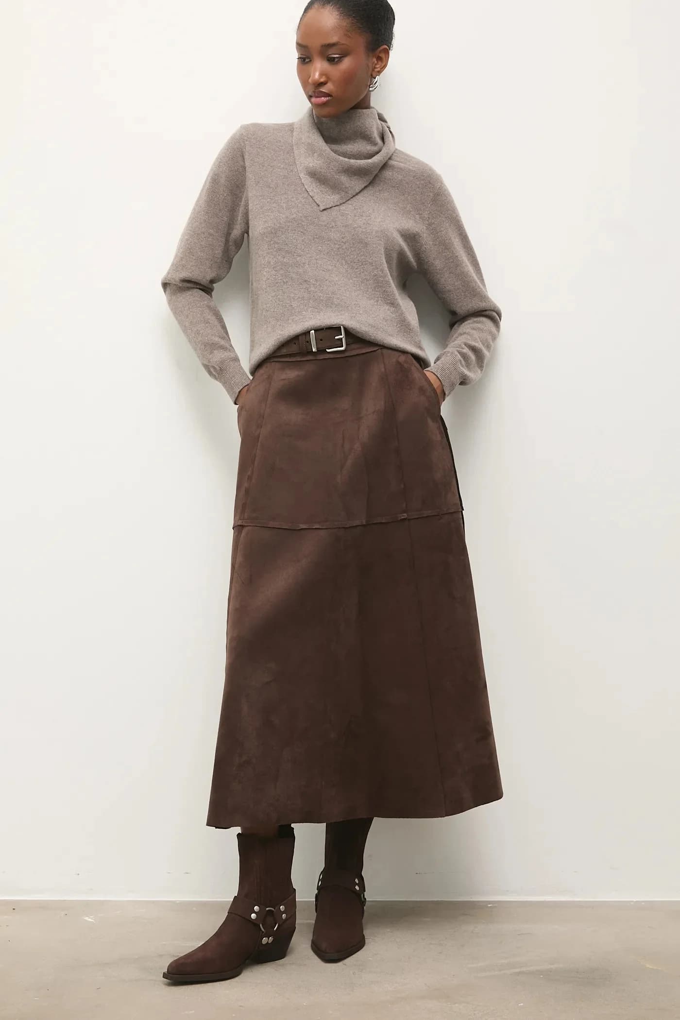 Замшевые ботинки челси - фото 7