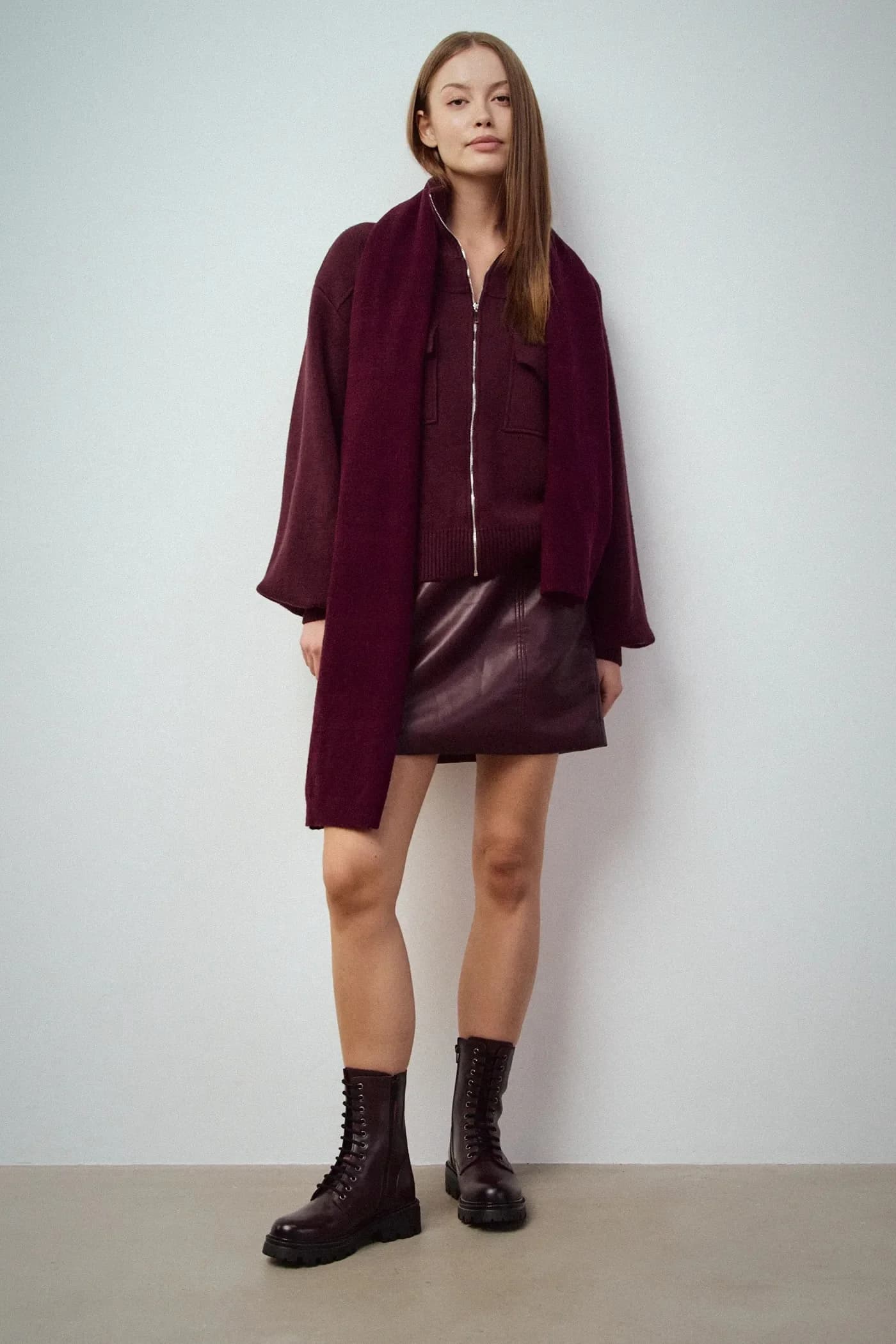 Кожаные ботильоны