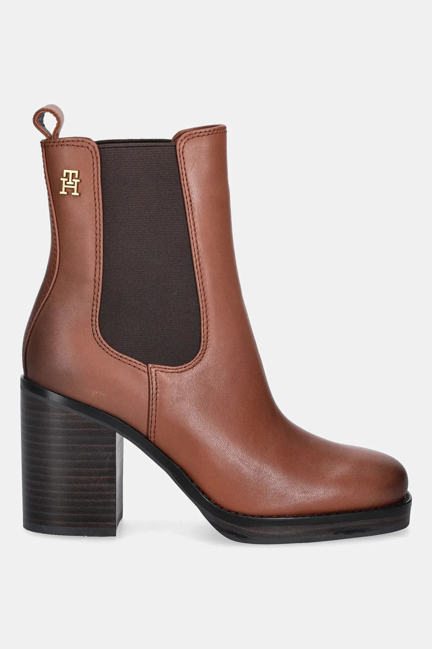 Кожаные ботильоны CHELSEA HIGH BLOCK HL с квадратным носком - фото 2