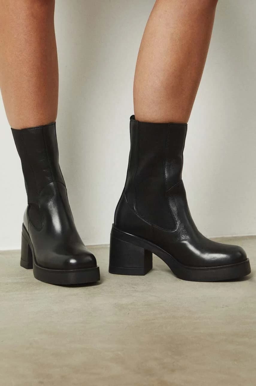 Кожаные ботильоны - фото 2