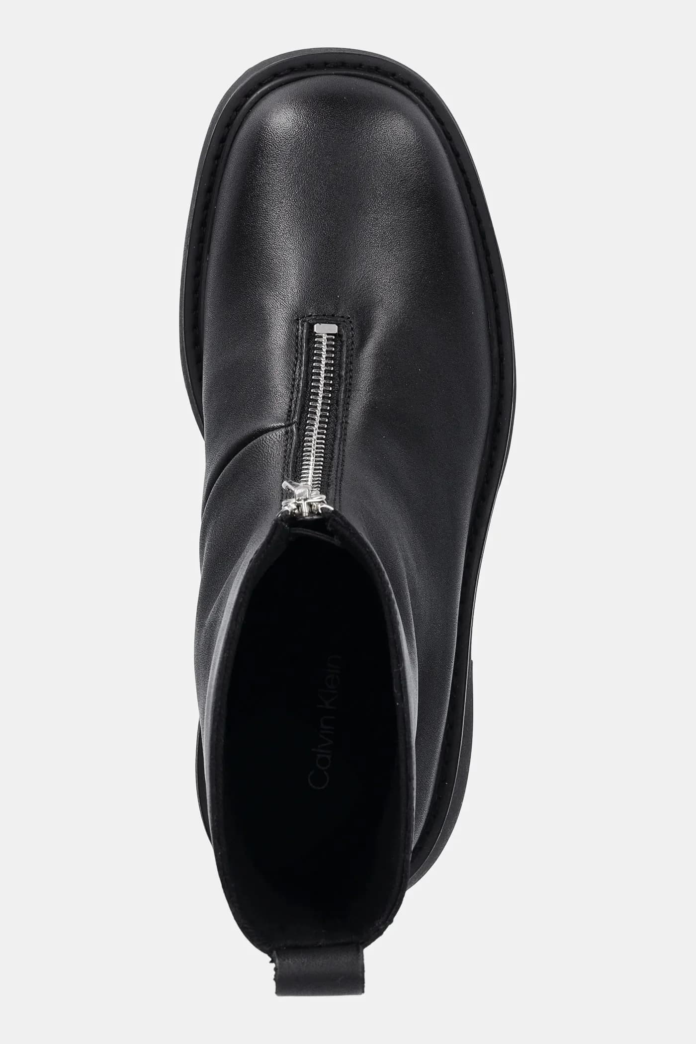 Кожаные ботильоны CHUNKY FRONT ZIP BOOT - фото 4