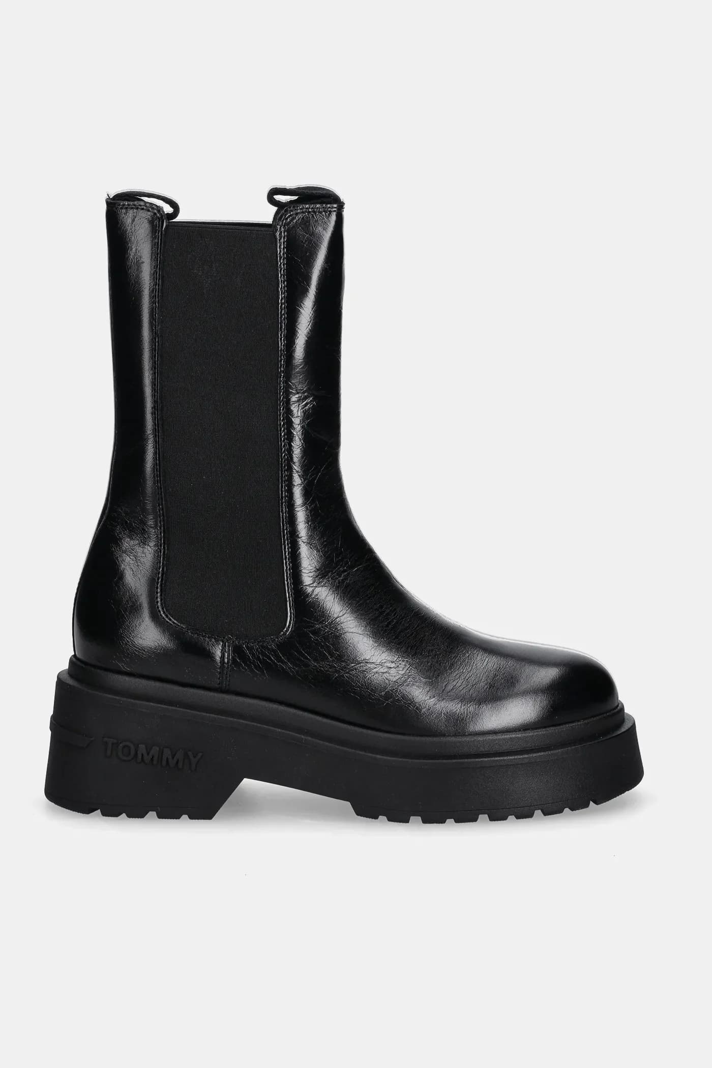 Кожаные ботильоны CHUNKY SHINY LEATHER CHELSEA - фото 2