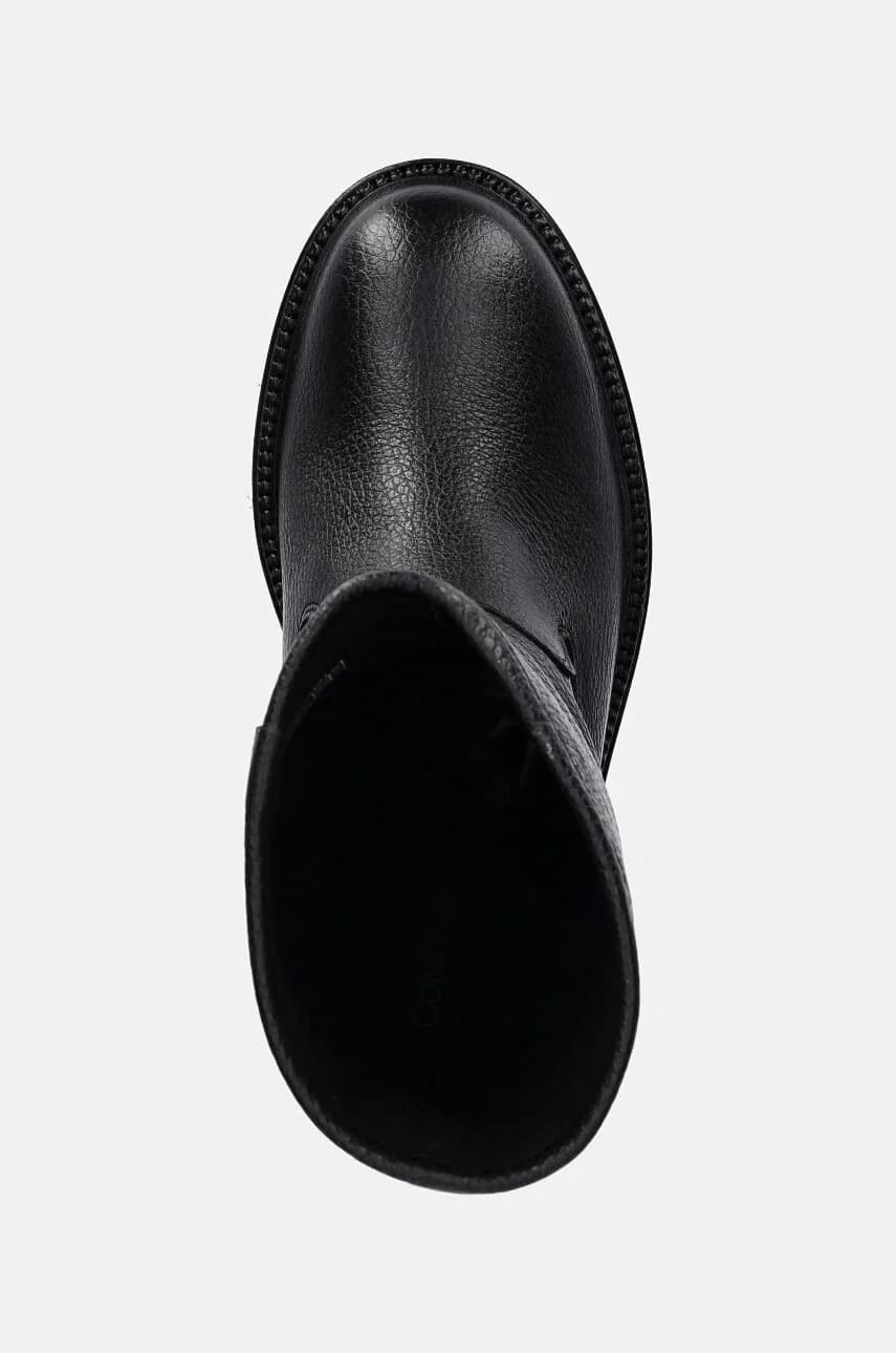 FLAT BIKER BOOT LTH кожаные ботильоны - фото 4