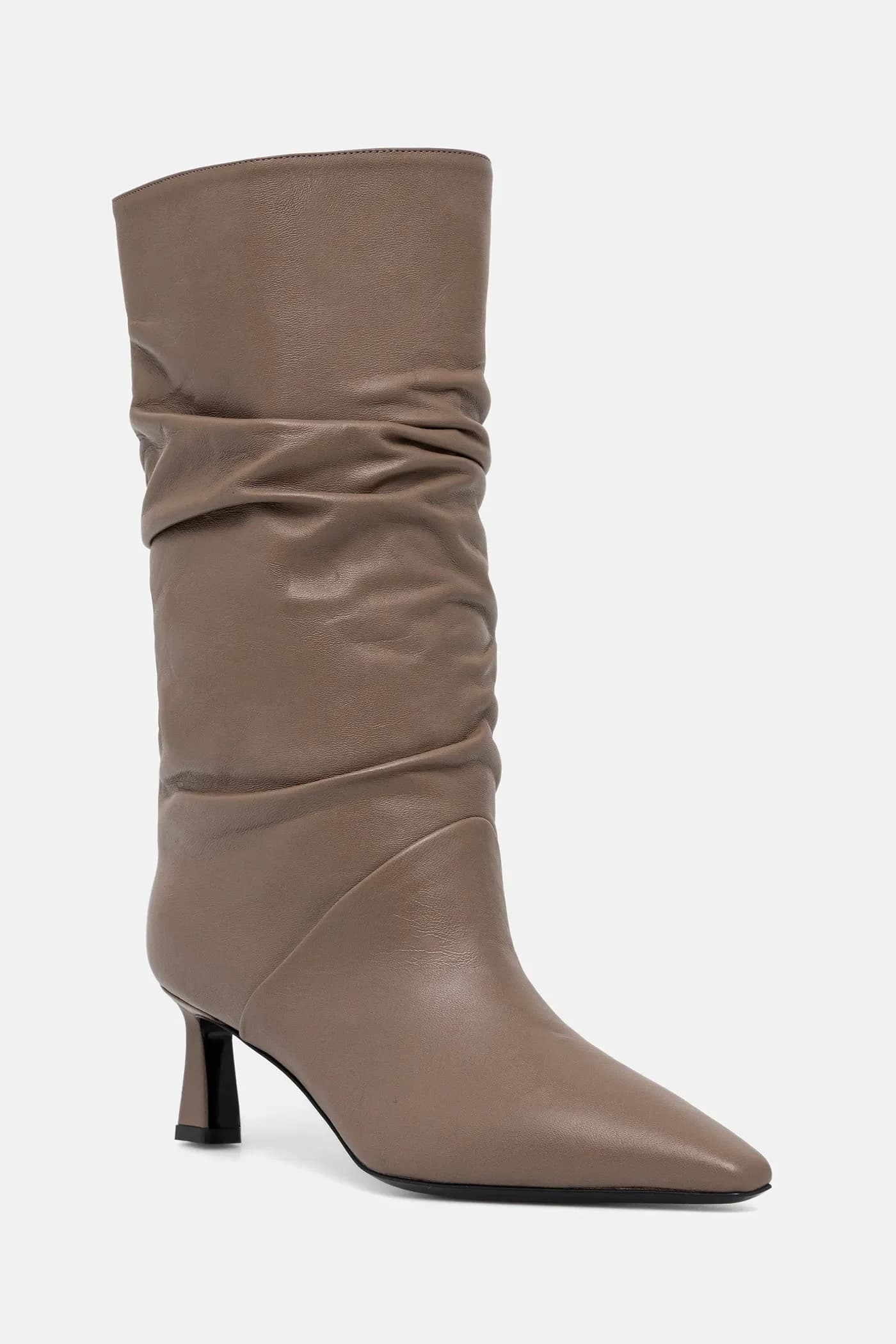 Кожаные ботильоны