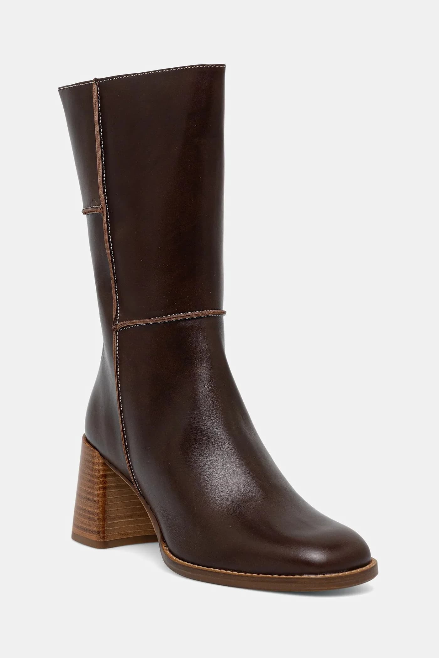 Кожаные ботильоны