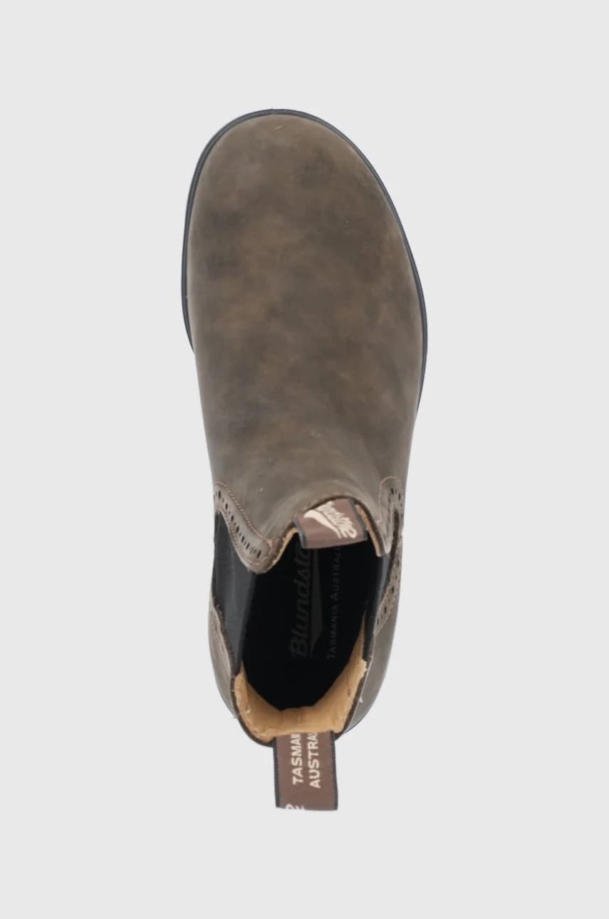 Кожаные ботинки челси 1351 - фото 4