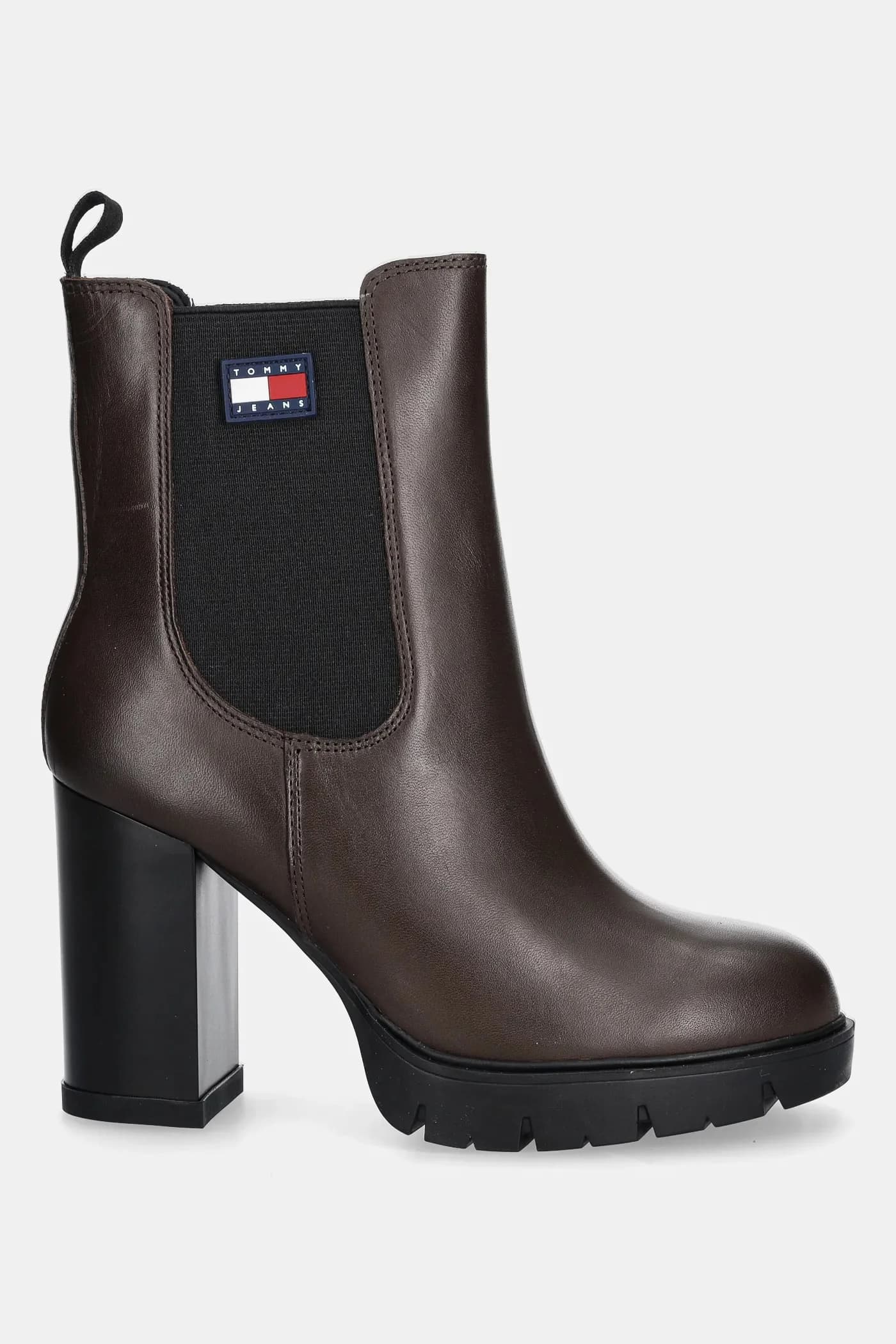 TJW LEATHER HEEL BOOT кожаные ботинки - фото 2