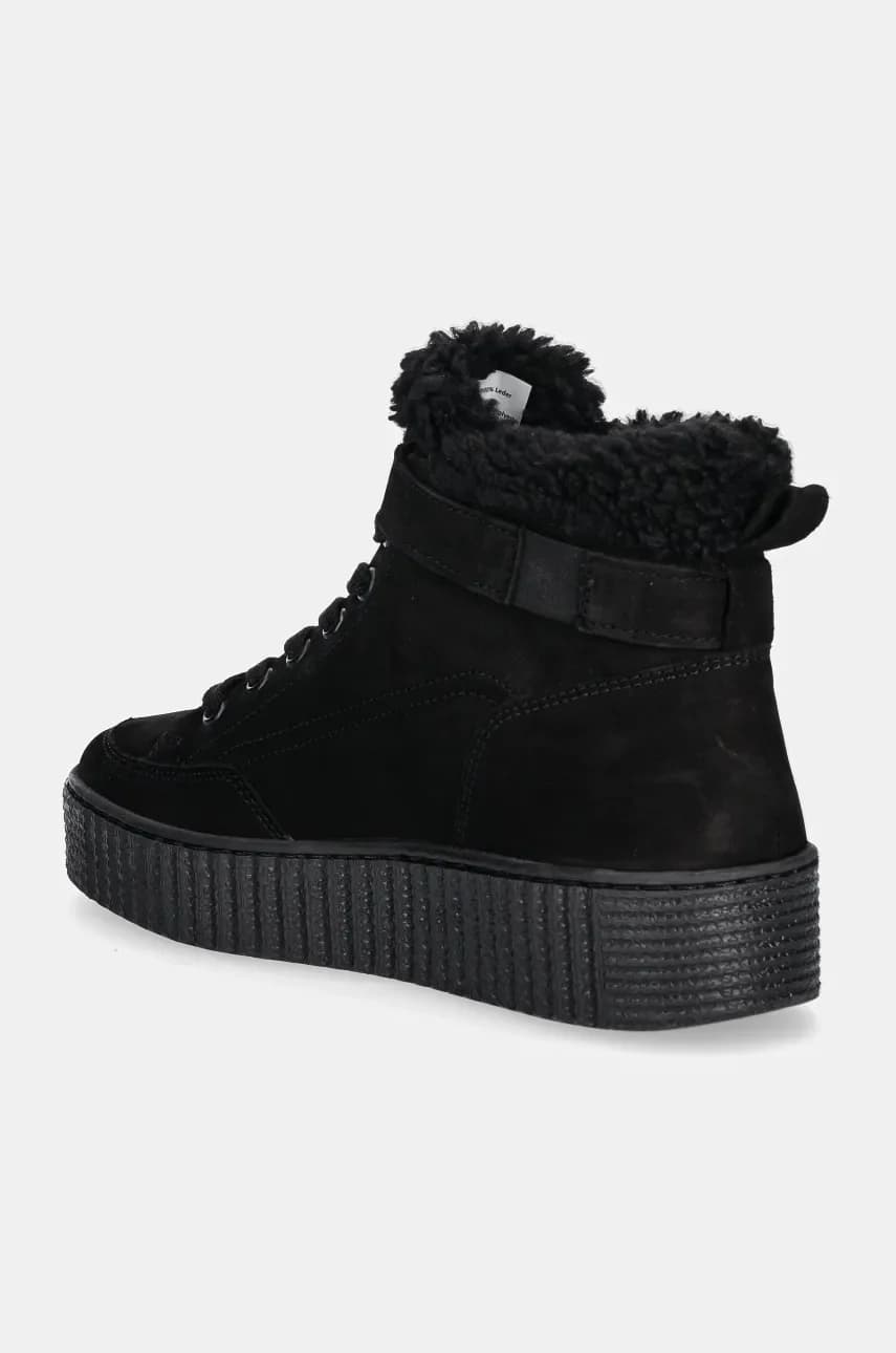 Замшевые ботильоны из искусственного меха НУБУК LOW со шнуровкой - фото 3