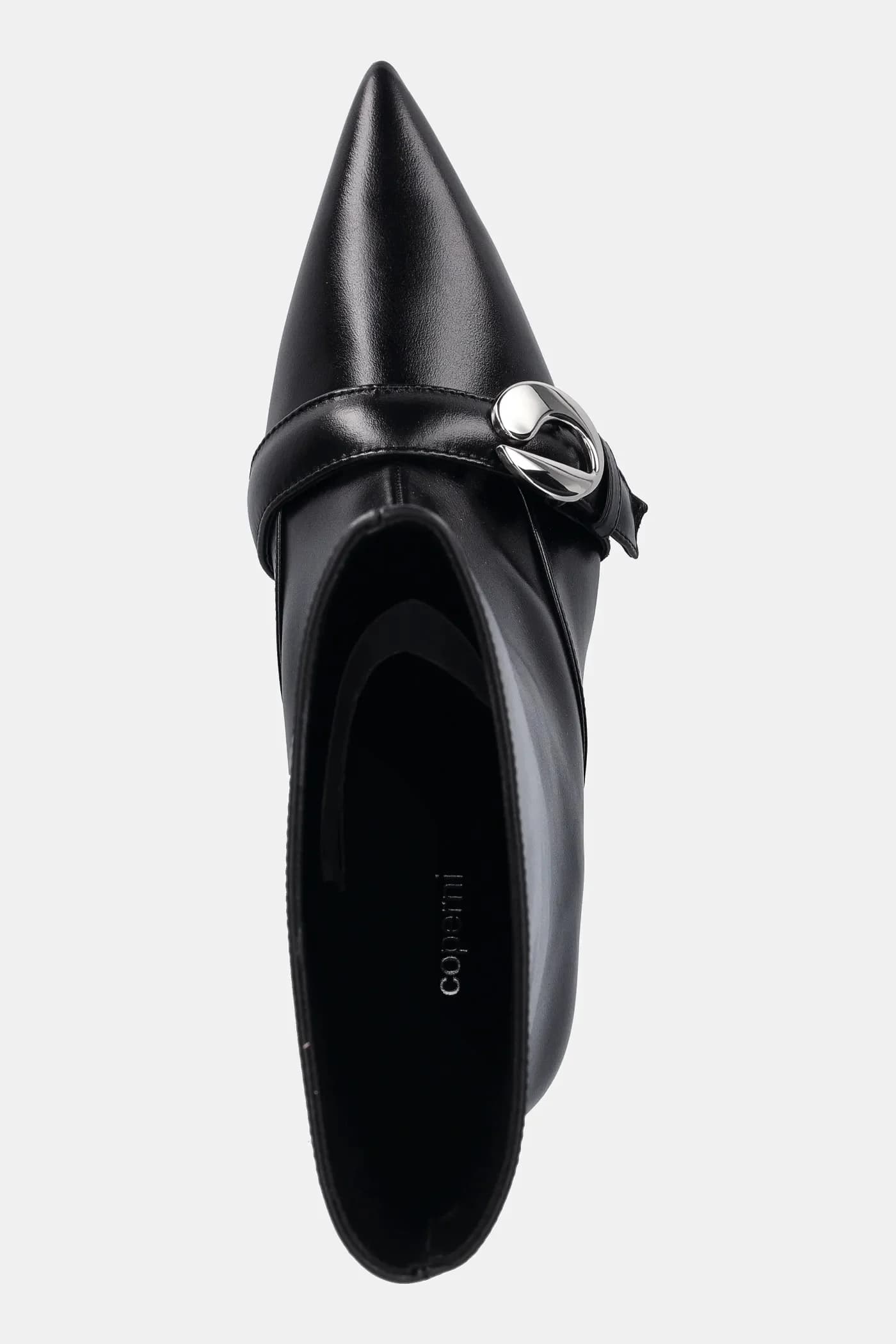 Кожаные ботинки на каблуке с ремнем по щиколотку - фото 4