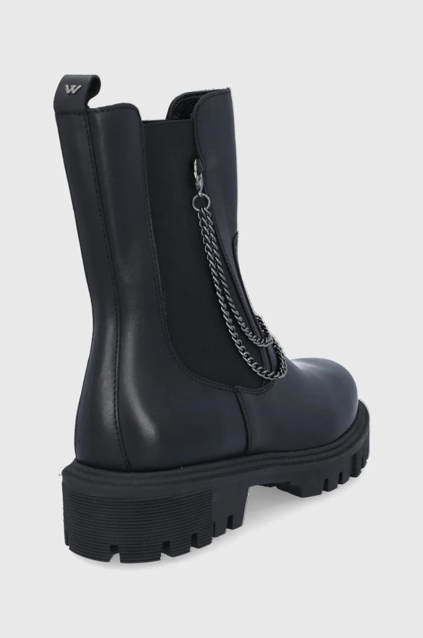 Кожаные ботинки челси - фото 3