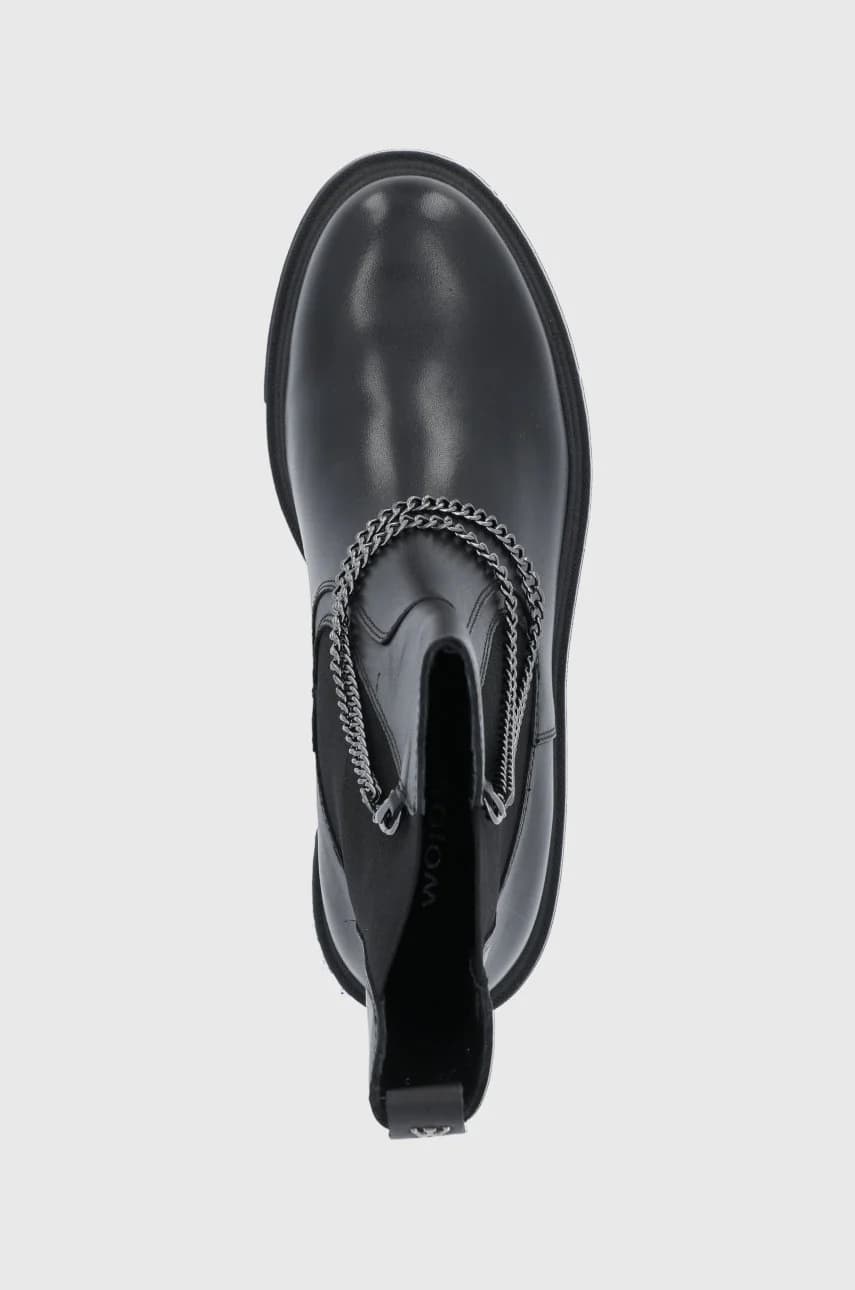 Кожаные ботинки челси - фото 4