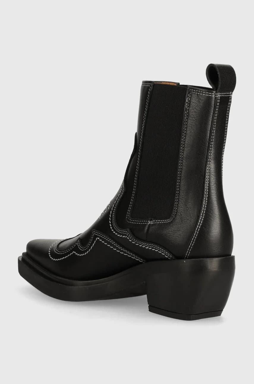 Кожаные ковбойские сапоги - фото 3