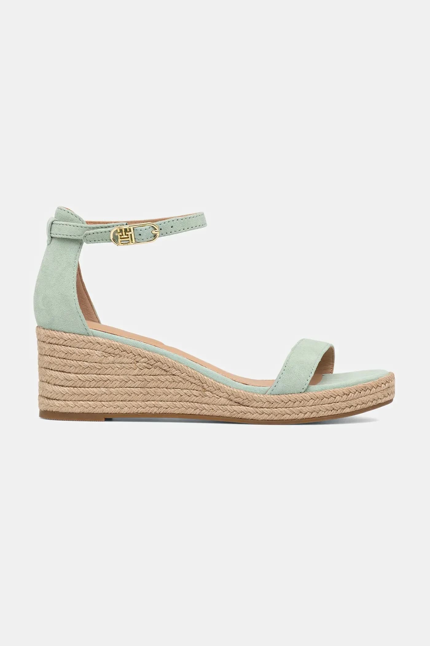 замшевые босоножки SUEDE ANKLE MID WEDGE ESPADRILLE - фото 2