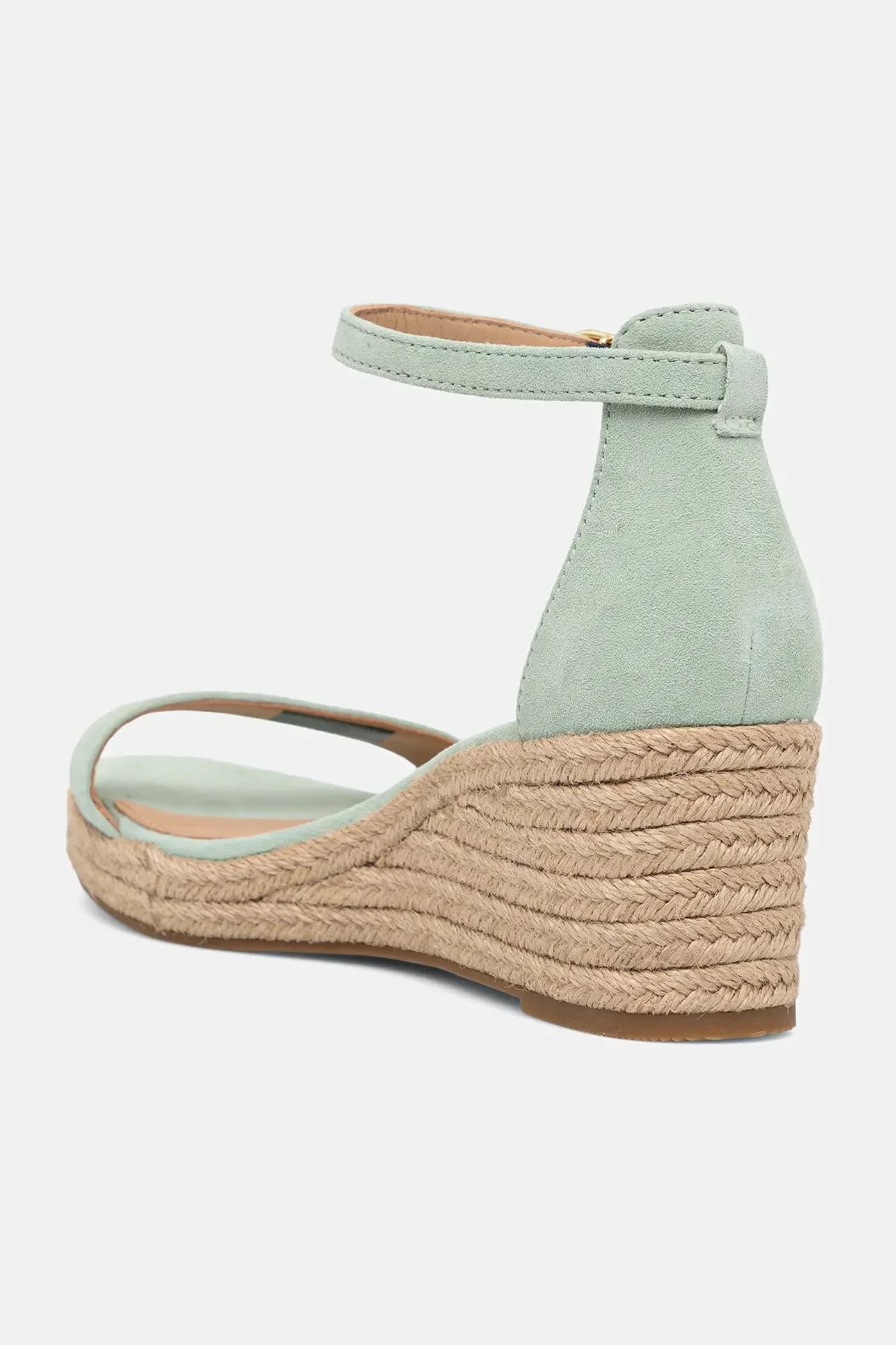 замшевые босоножки SUEDE ANKLE MID WEDGE ESPADRILLE - фото 3
