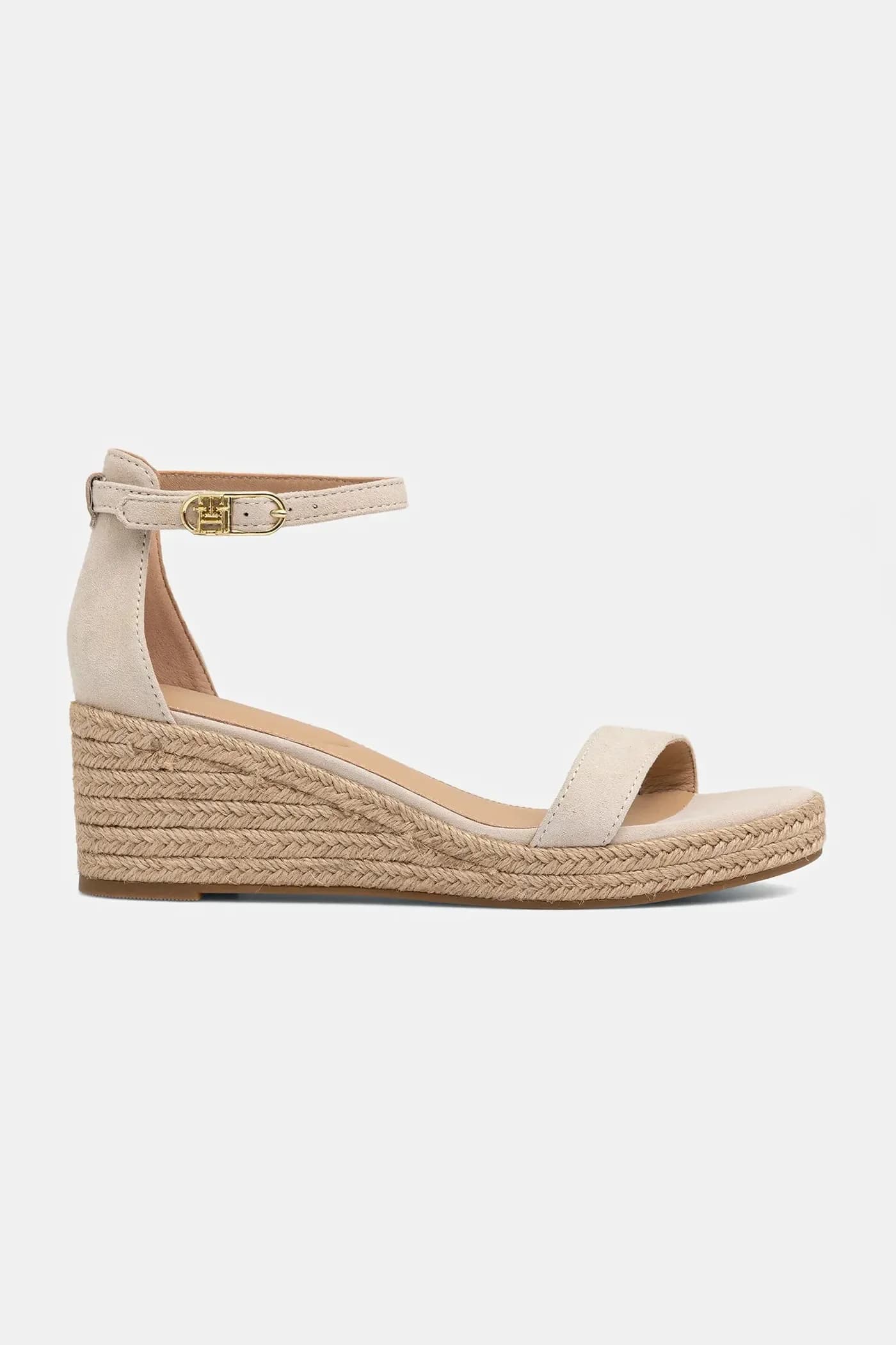 замшевые босоножки SUEDE ANKLE MID WEDGE ESPADRILLE - фото 2