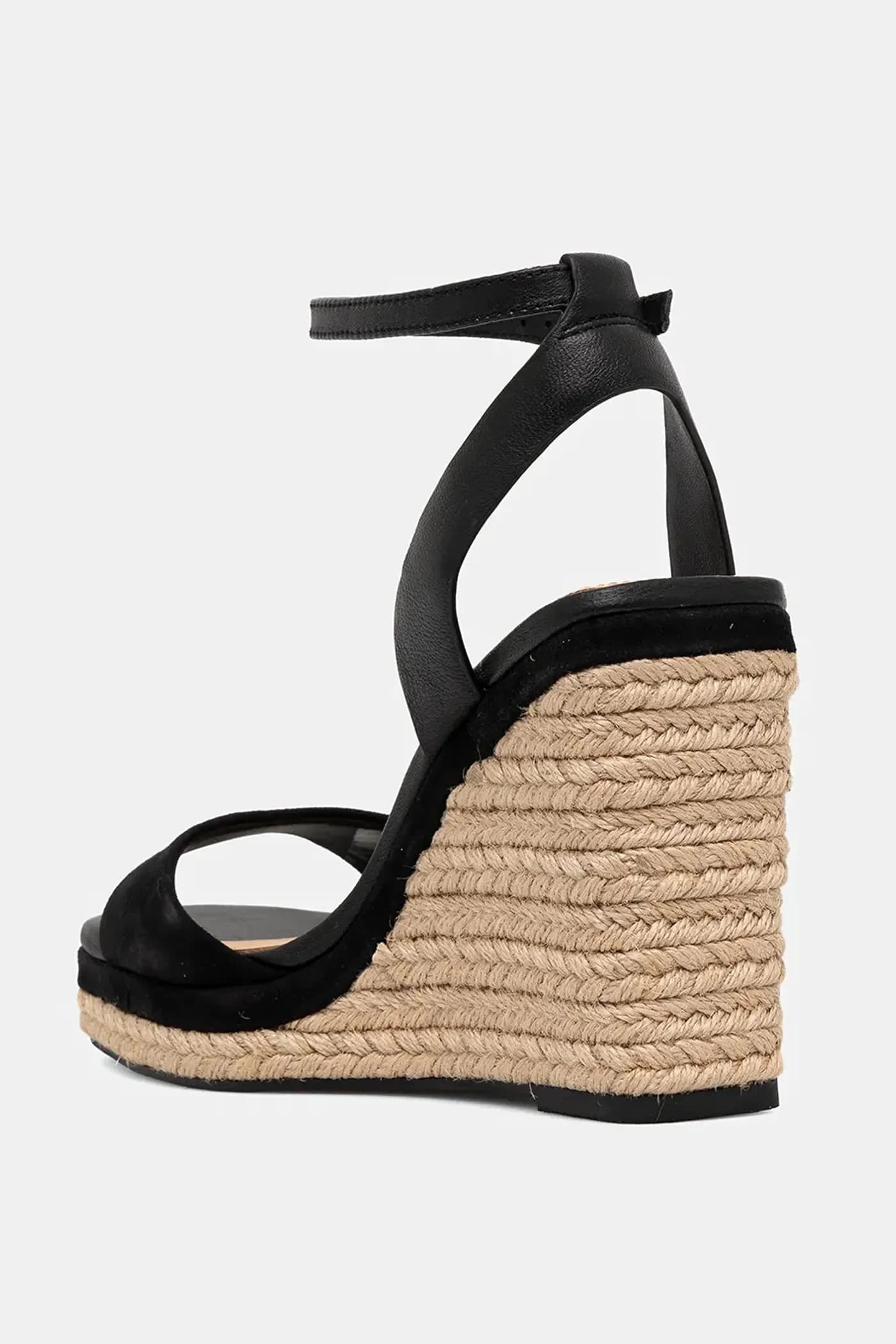 Кожаные сандалии LEATHER & SUEDE HIGH WEDGE ESPAD - фото 3
