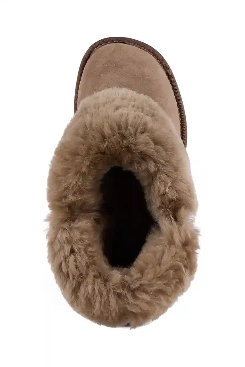 Платиновые замшевые тапочки Mintaro - фото 5