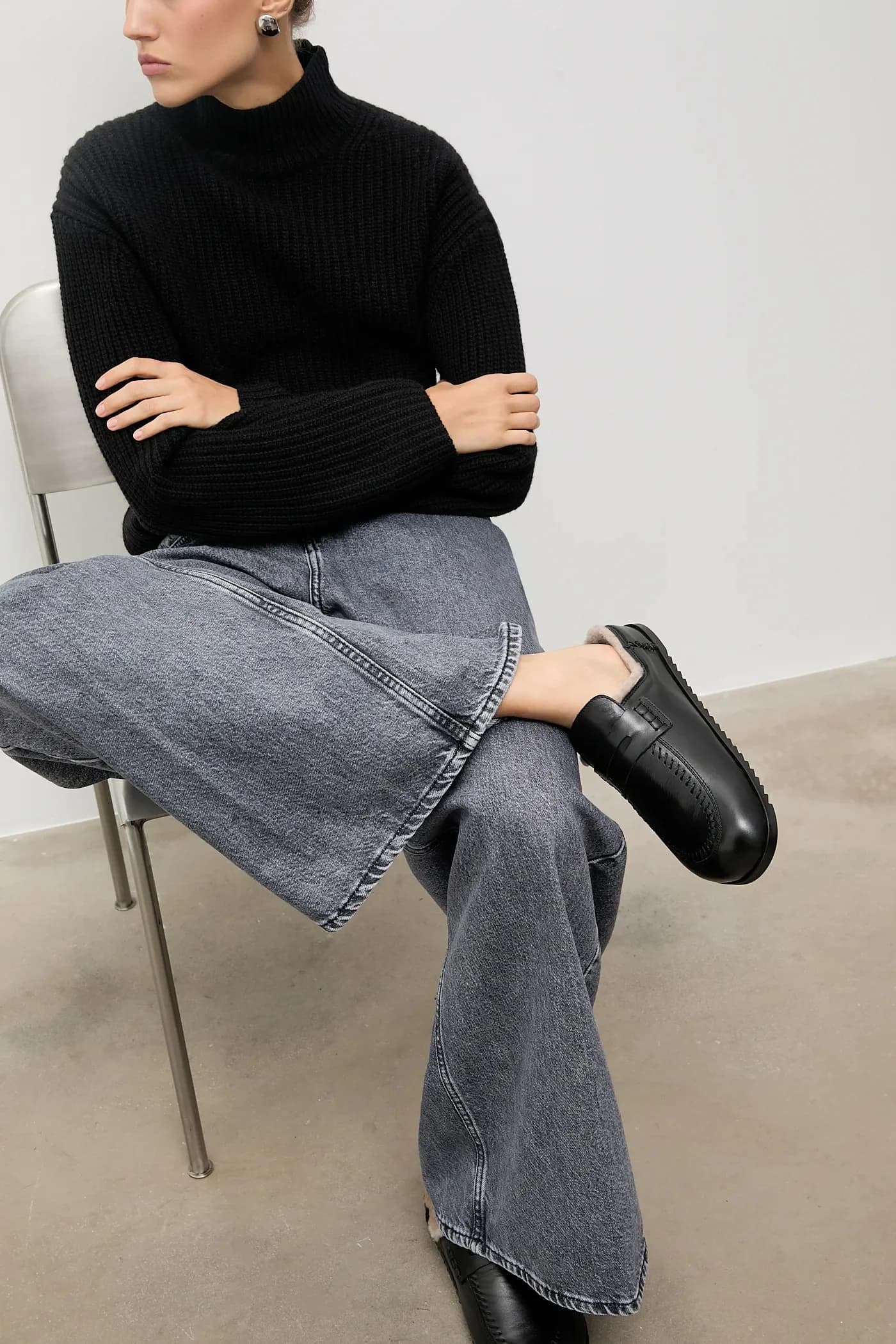 Кожаные шлепанцы