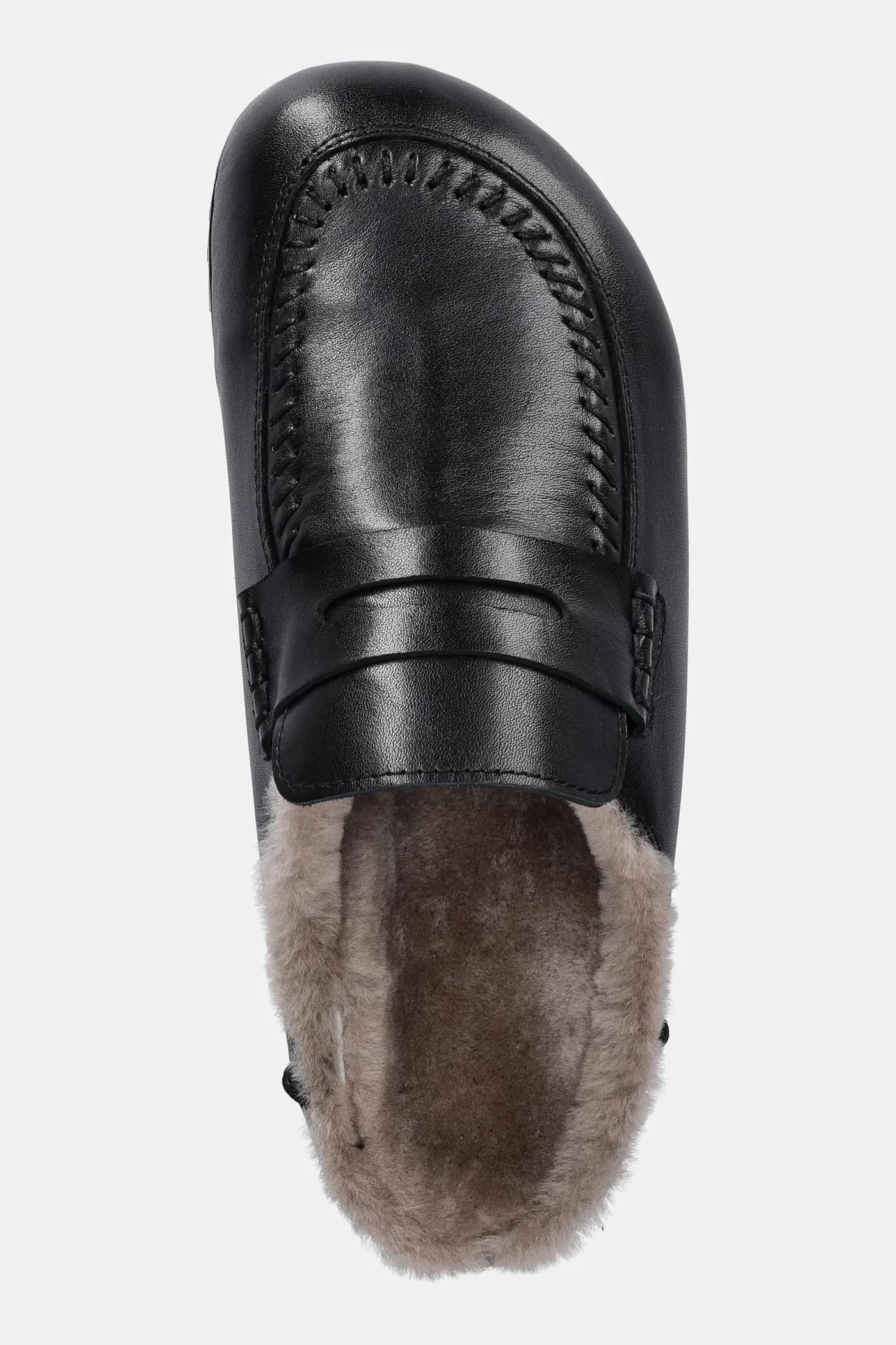 Кожаные шлепанцы - фото 5