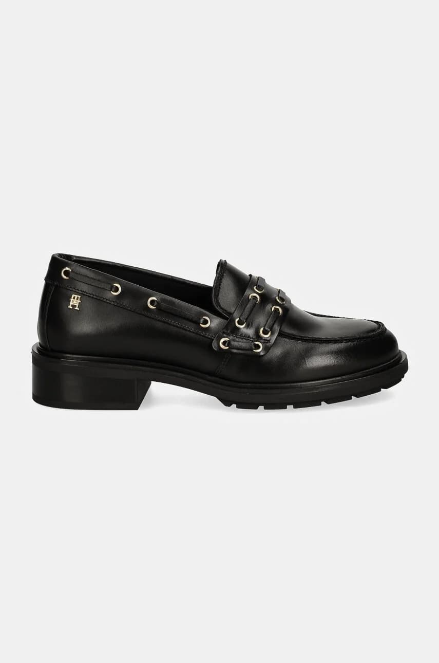 NAUTICAL EYELETS LEATHER LOAFER кожаные мокасины - фото 2