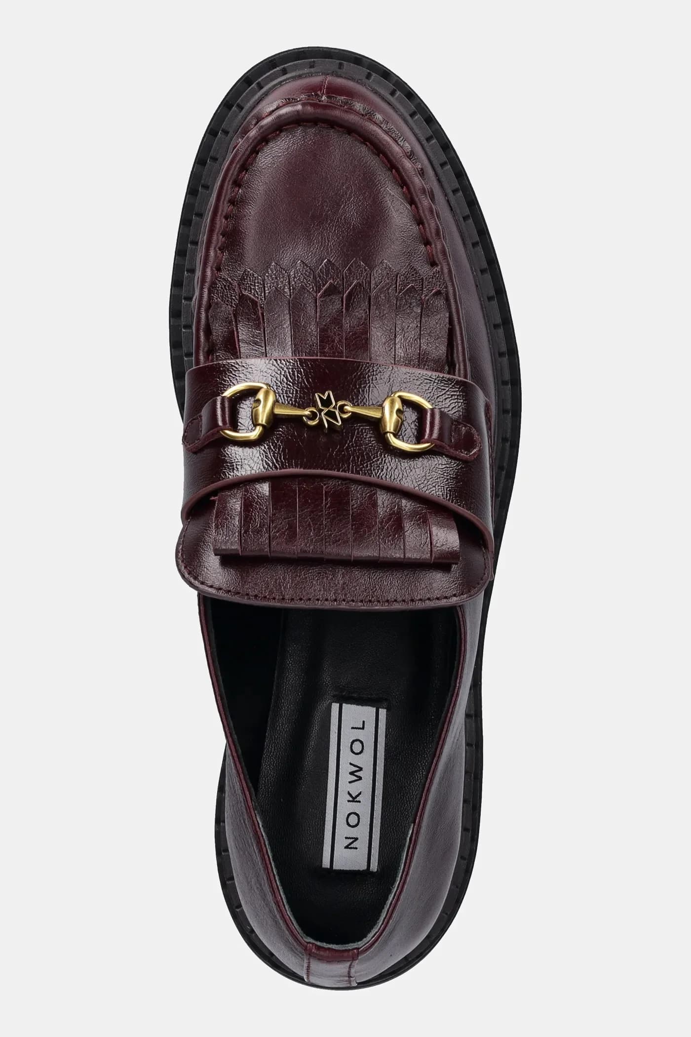 Perry Бордовые кожаные мокасины - фото 4