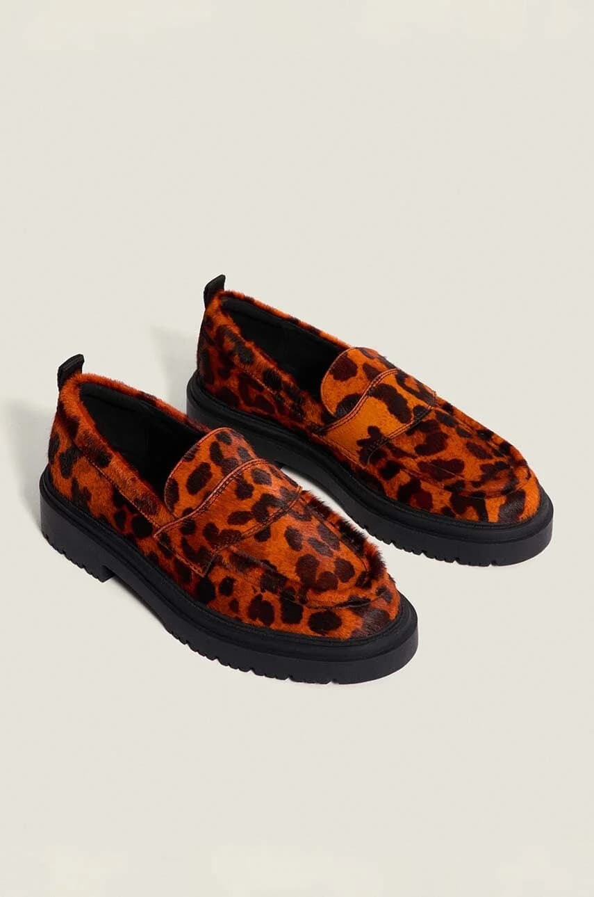 Кожаные мокасины LEOPARD NARANJA - фото 2