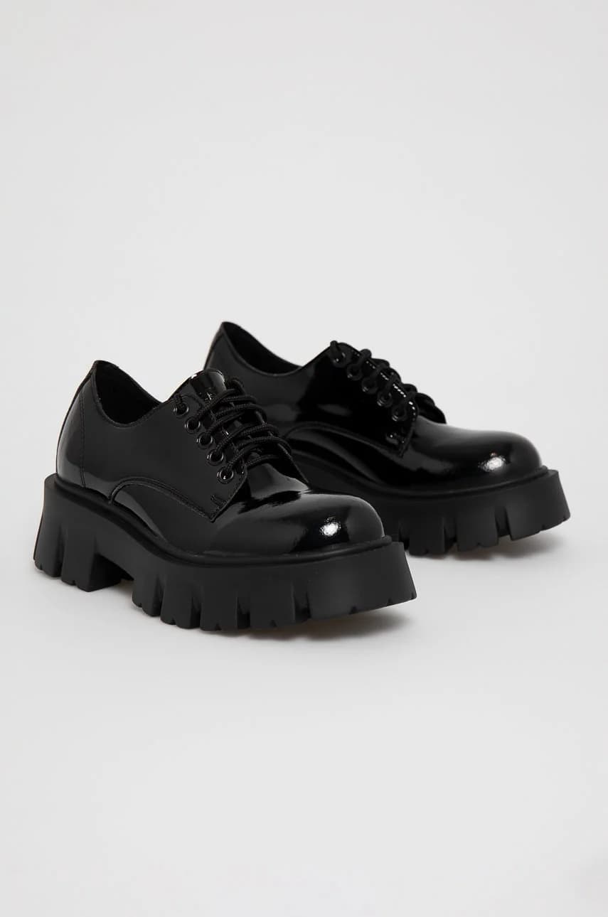 Черные лакированные туфли Deidra Vegan - фото 2