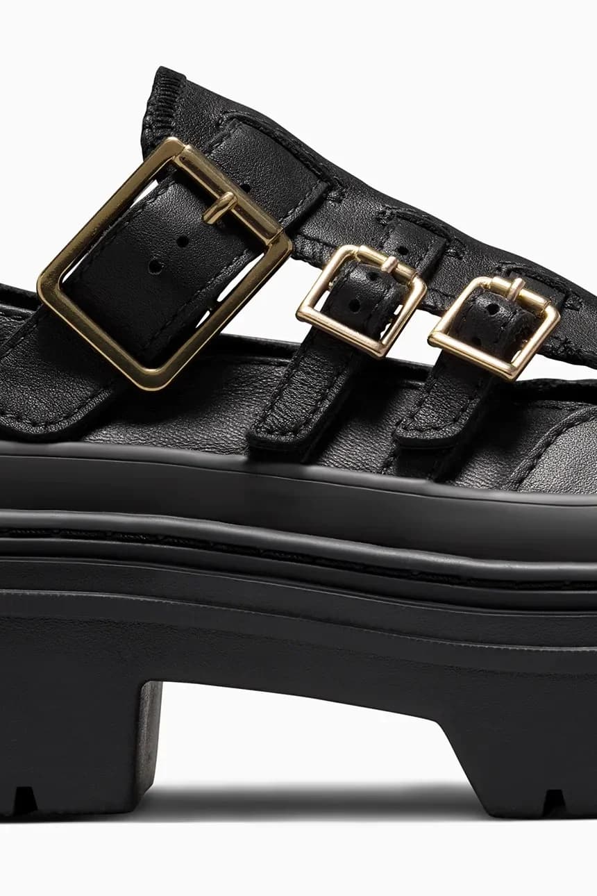 Кожаные туфли MJ на каблуке Chuck Taylor All Star с выступами - фото 4