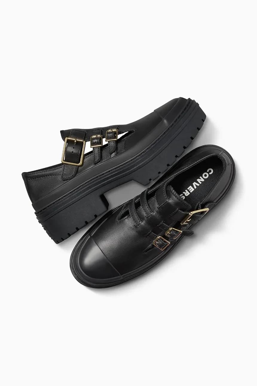 Кожаные туфли MJ на каблуке Chuck Taylor All Star с выступами - фото 8