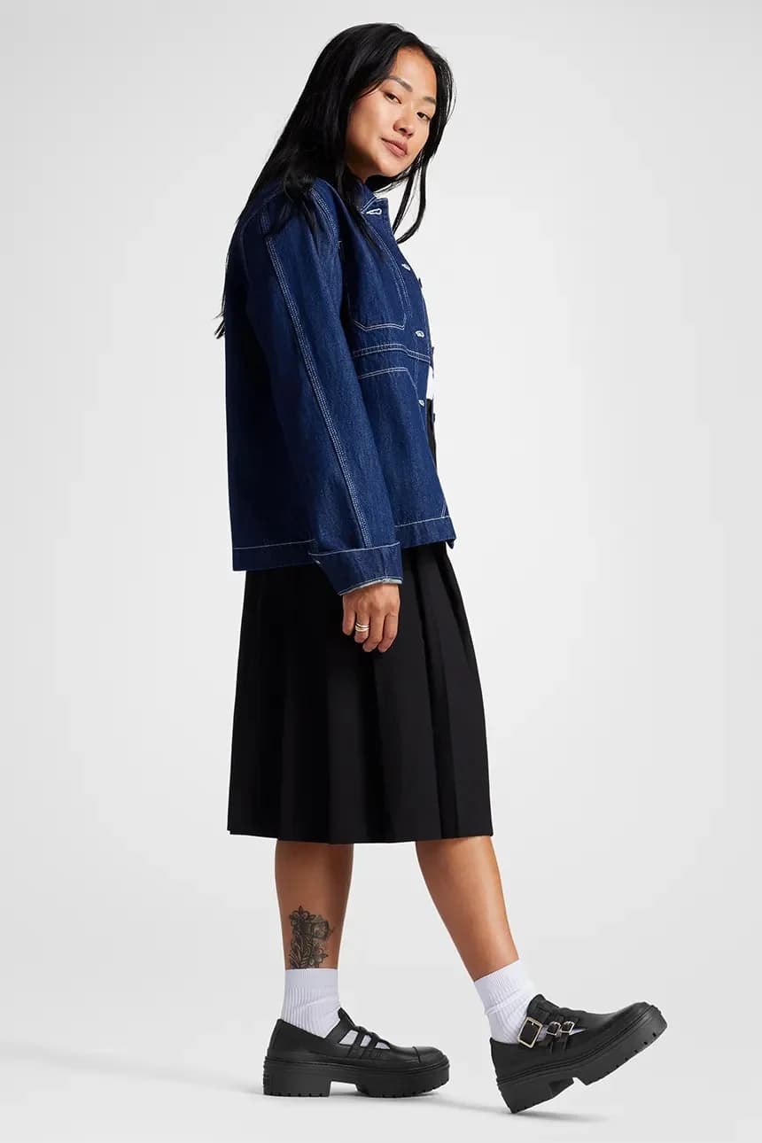 Кожаные туфли MJ на каблуке Chuck Taylor All Star с выступами - фото 9