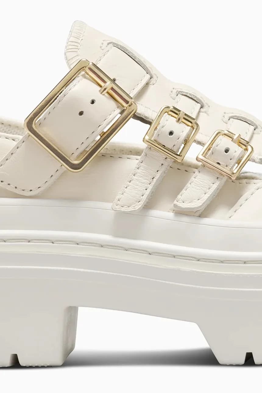 Кожаные туфли MJ на каблуке Chuck Taylor All Star с выступами - фото 3