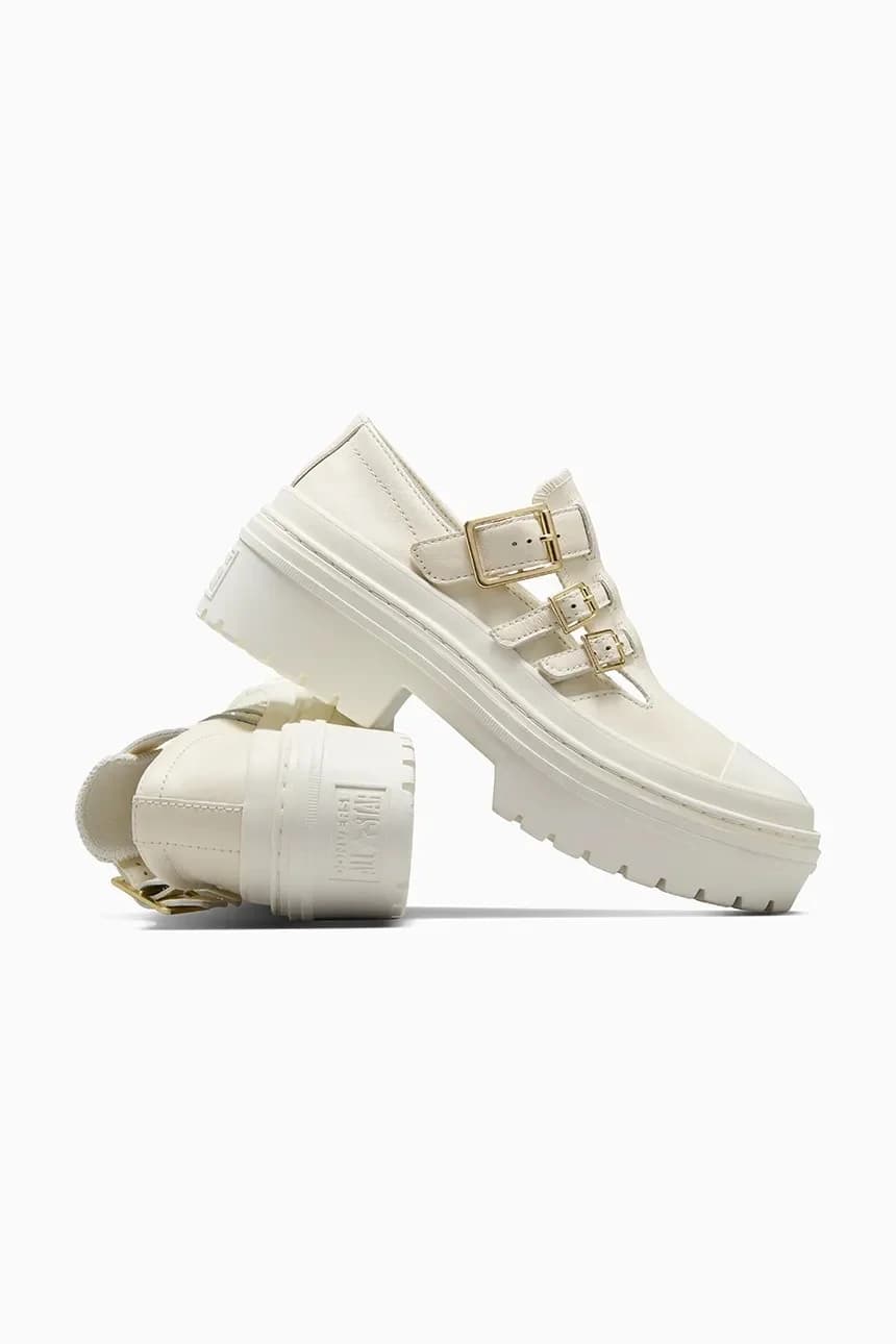 Кожаные туфли MJ на каблуке Chuck Taylor All Star с выступами - фото 4